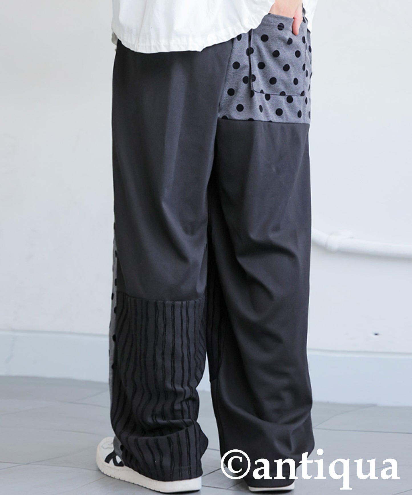 Dot And Stripe Wide Pants Men's