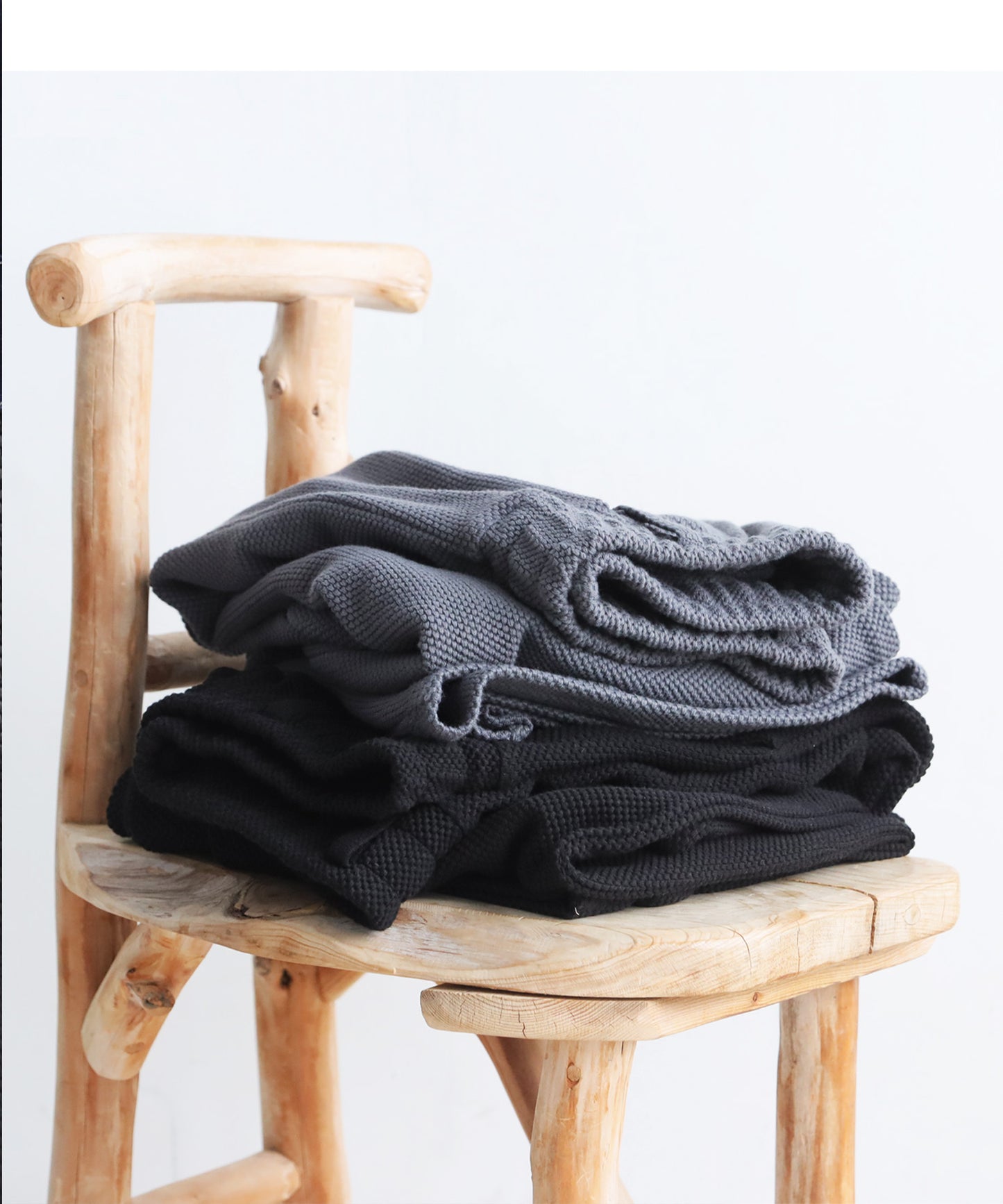 Waffle Knit Wide-Leg Pants Ladies