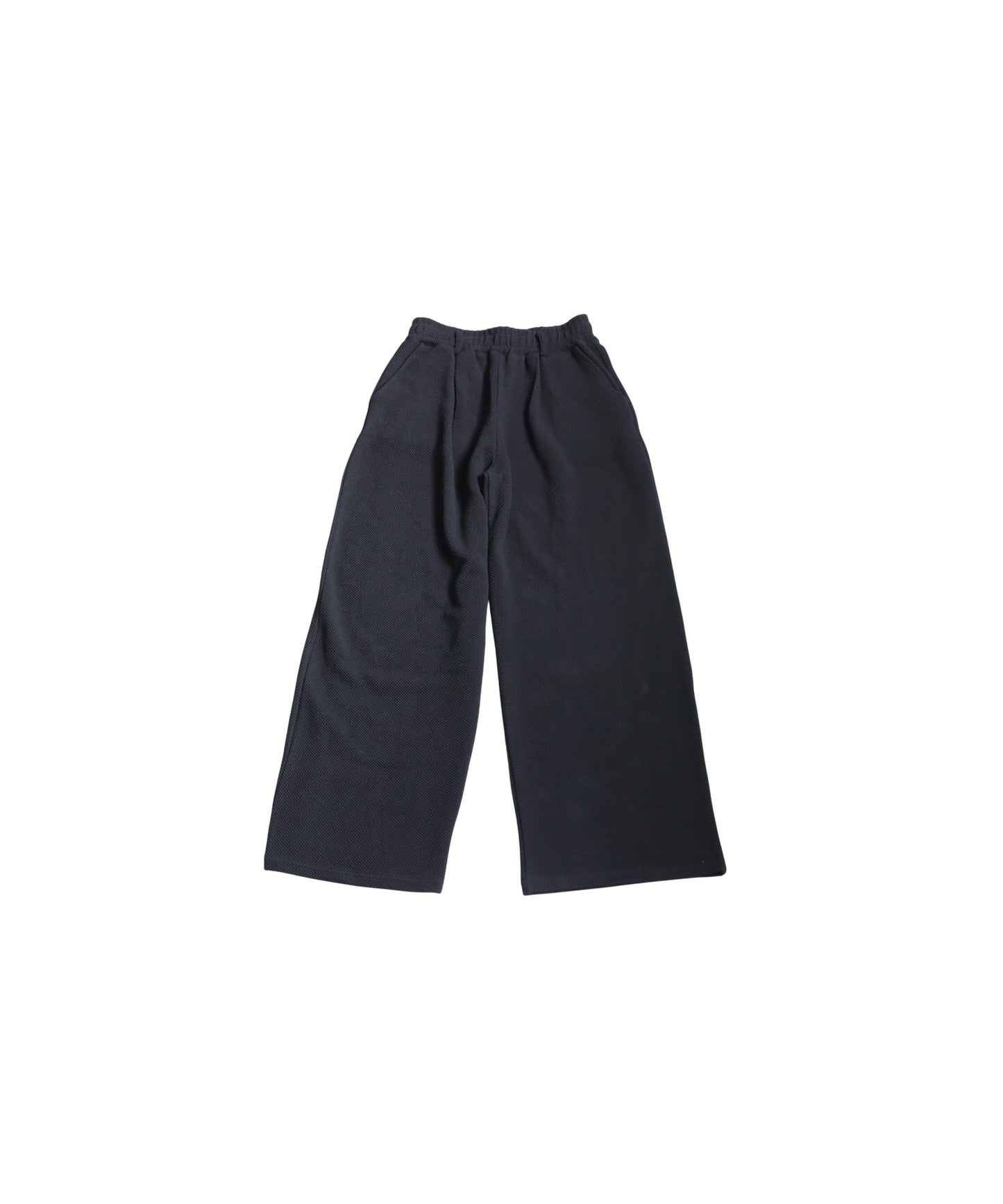 Waffle Knit Wide-Leg Pants Ladies