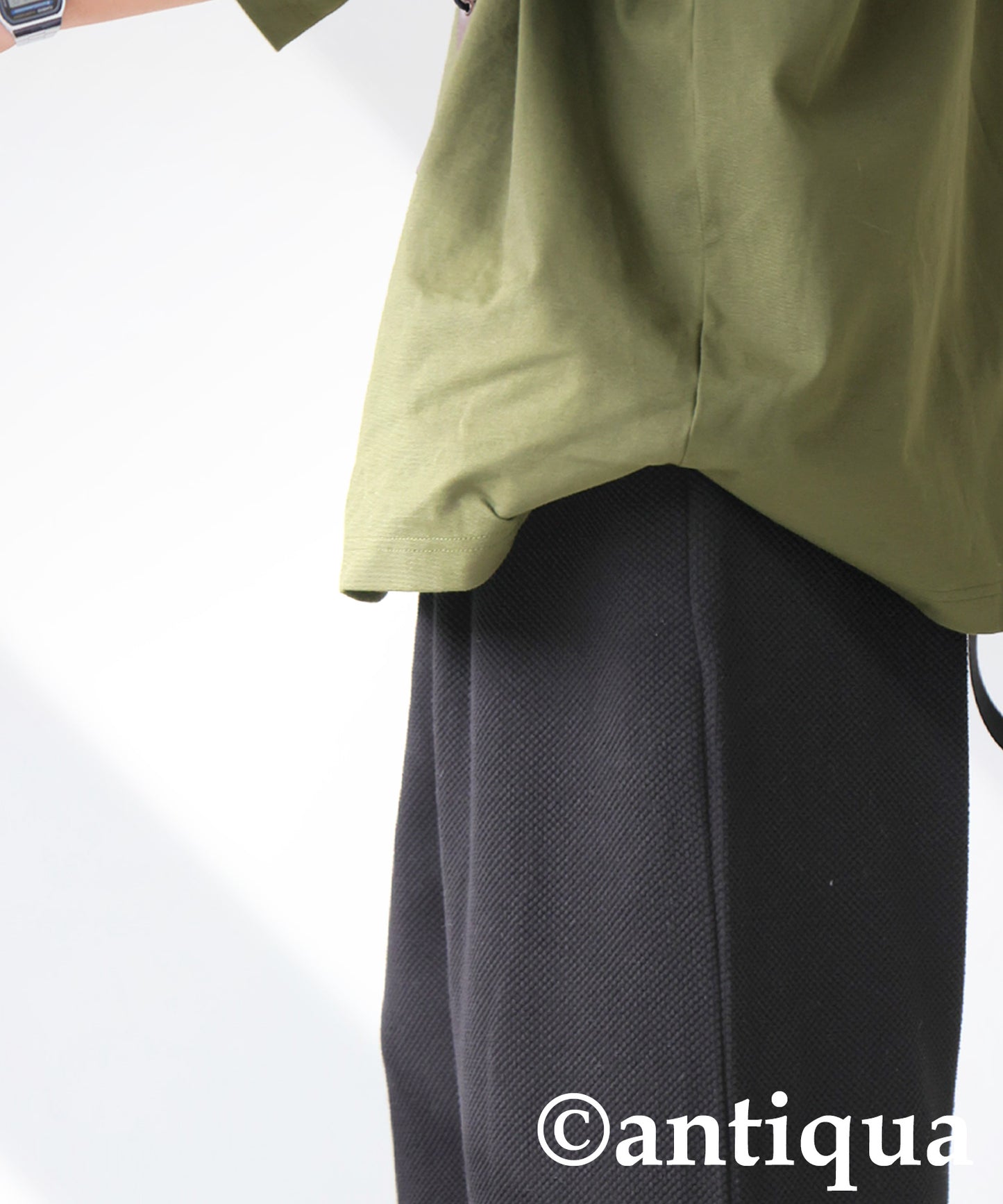 Waffle Knit Wide-Leg Pants Men's