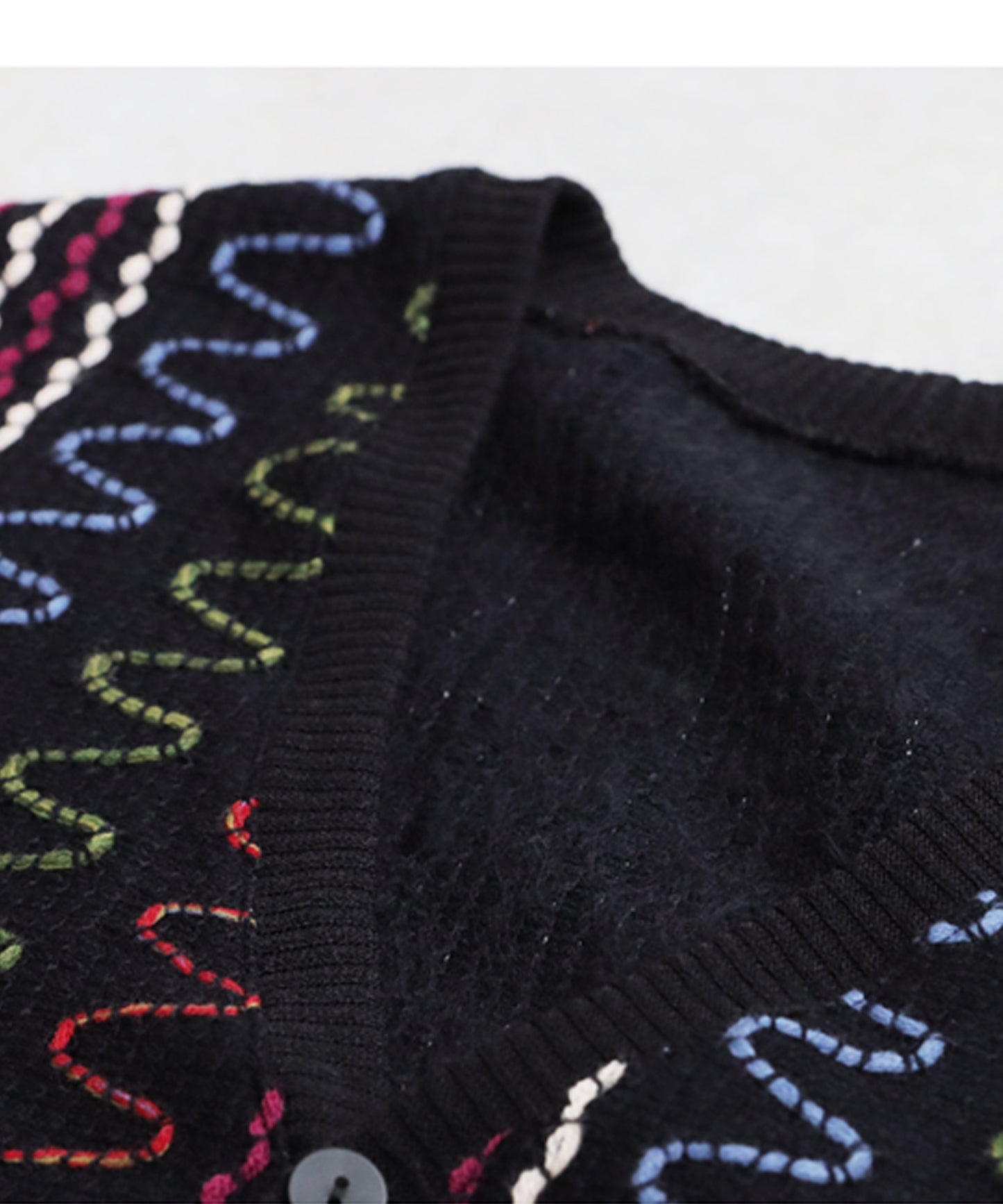 Color Stitch Knit Cardigan Ladies