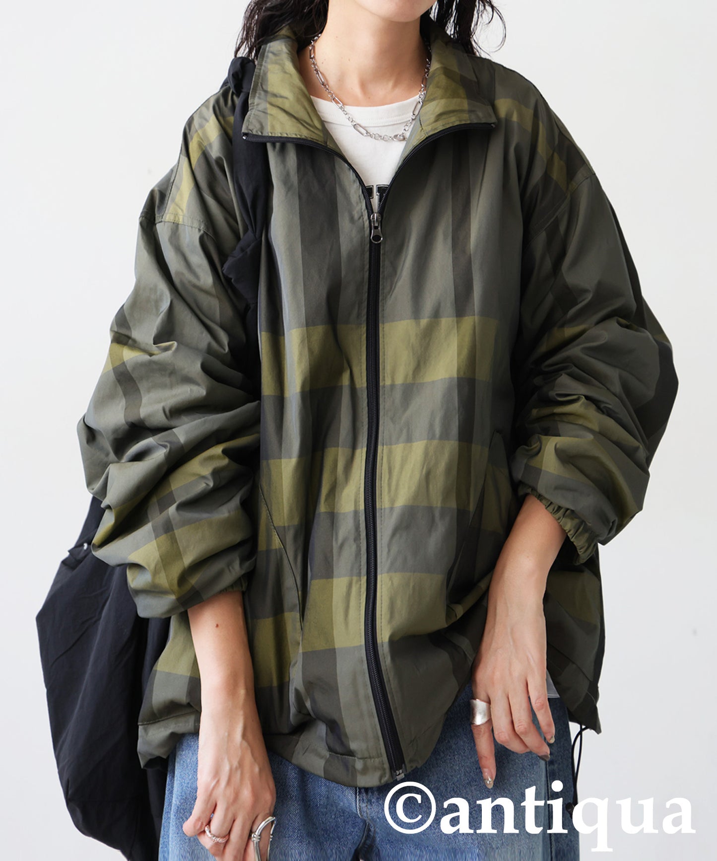 Checked buouson Ladies