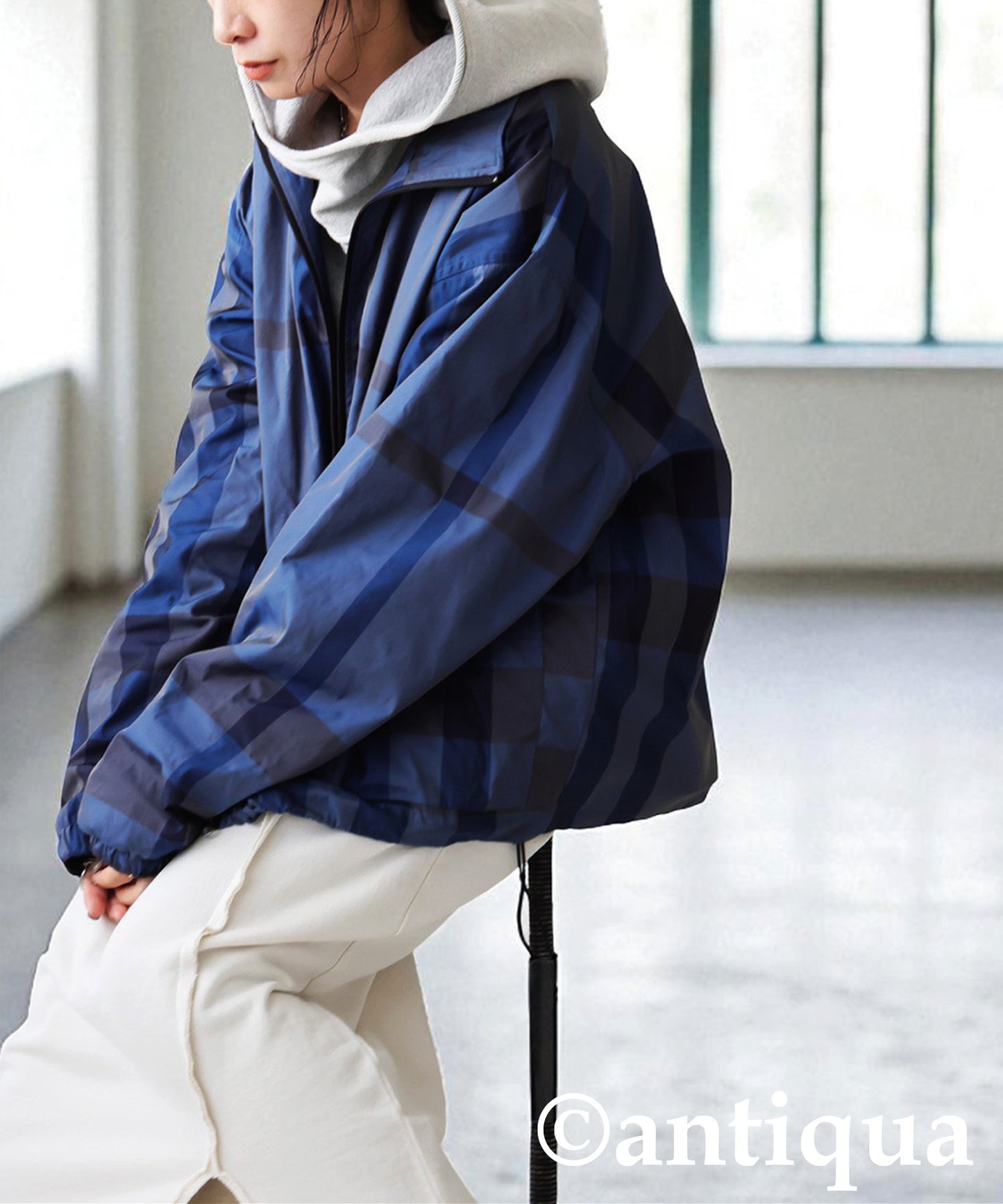 Checked buouson Ladies