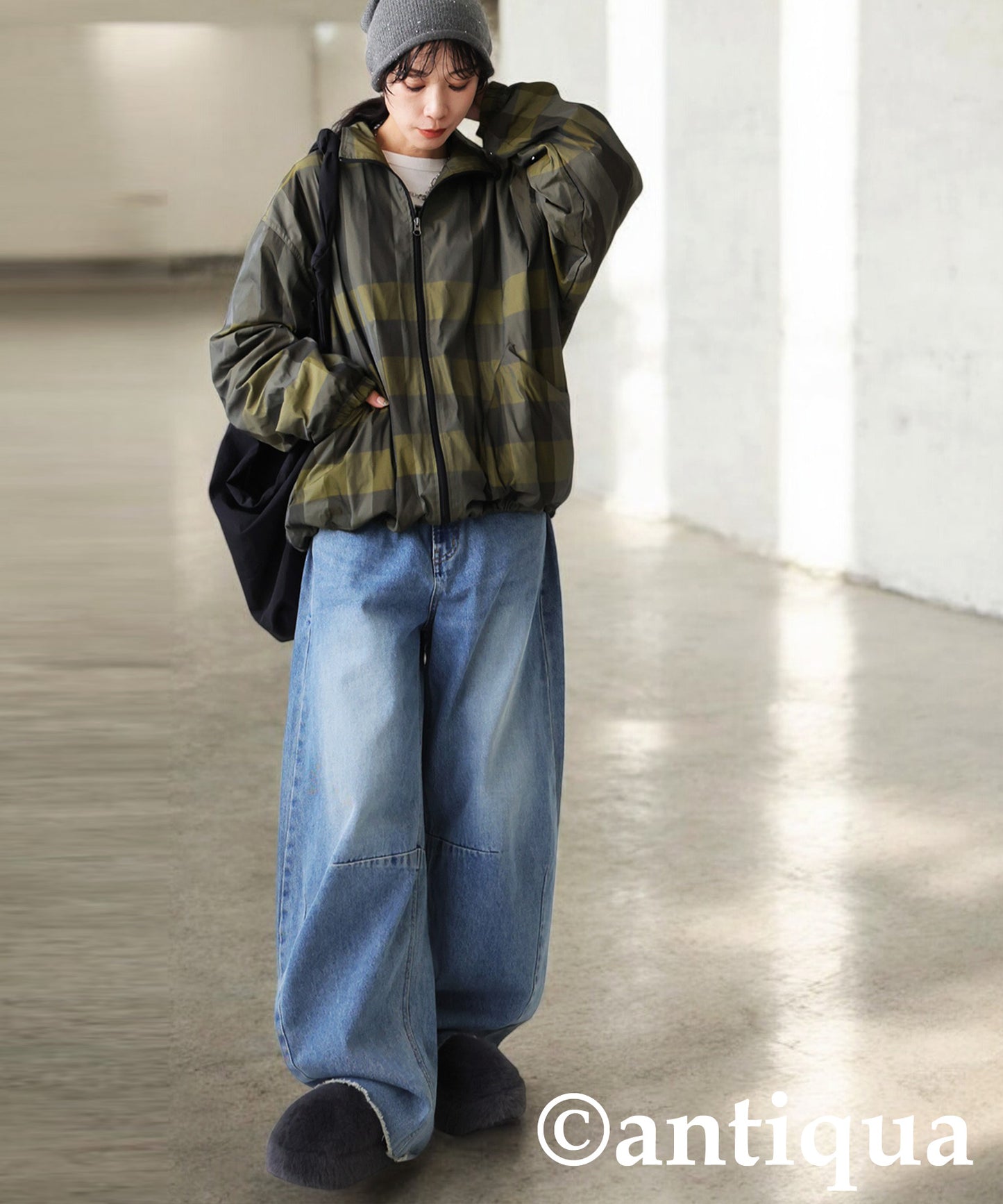 Checked buouson Ladies