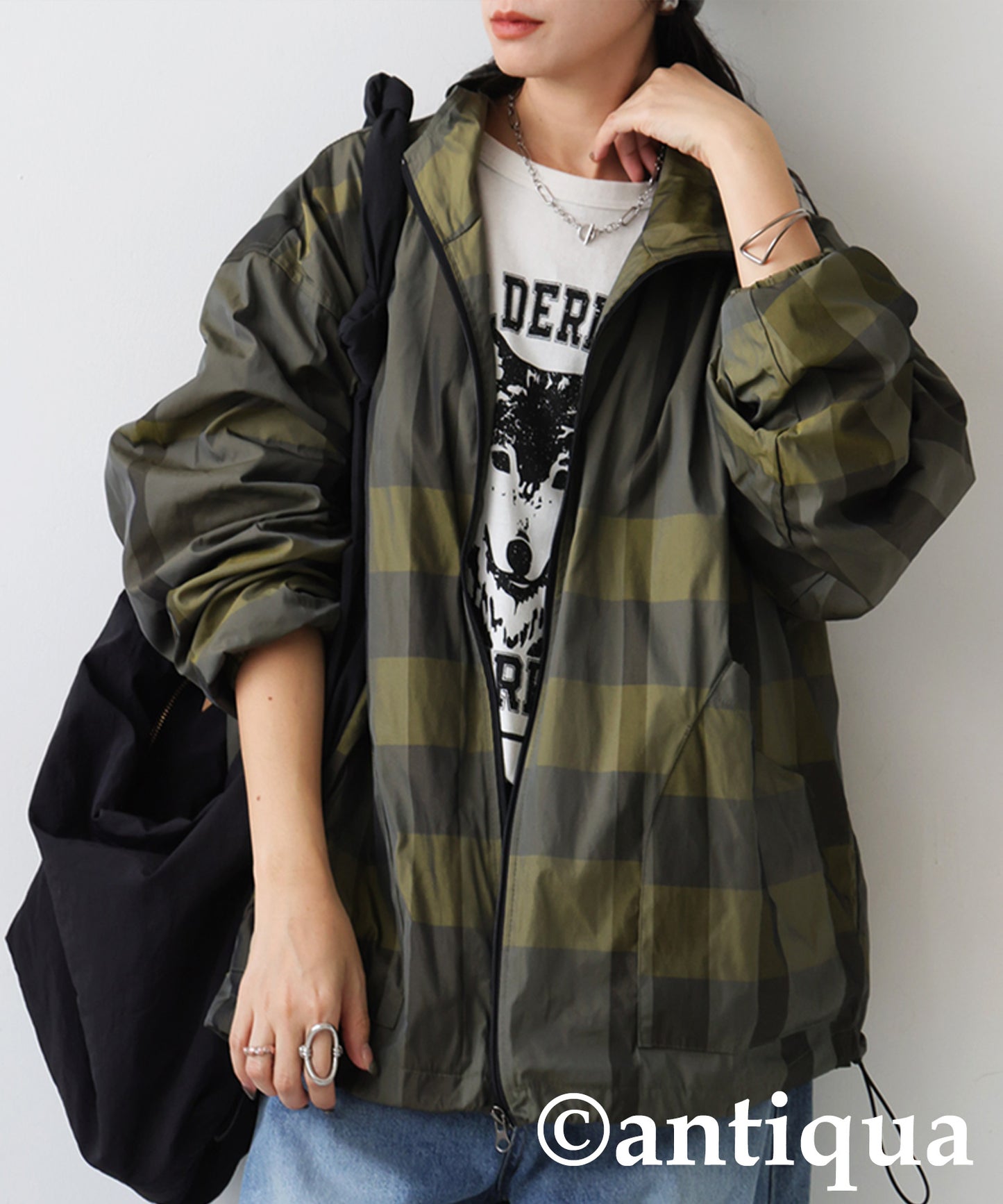 Checked buouson Ladies