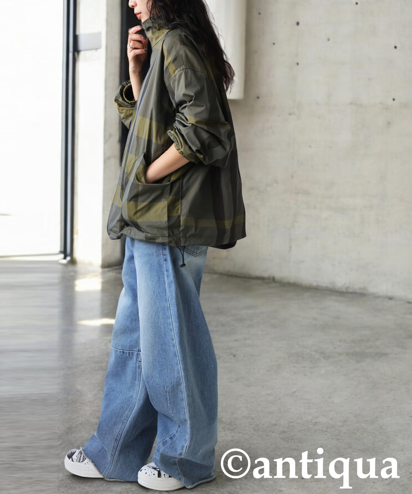 Checked buouson Ladies