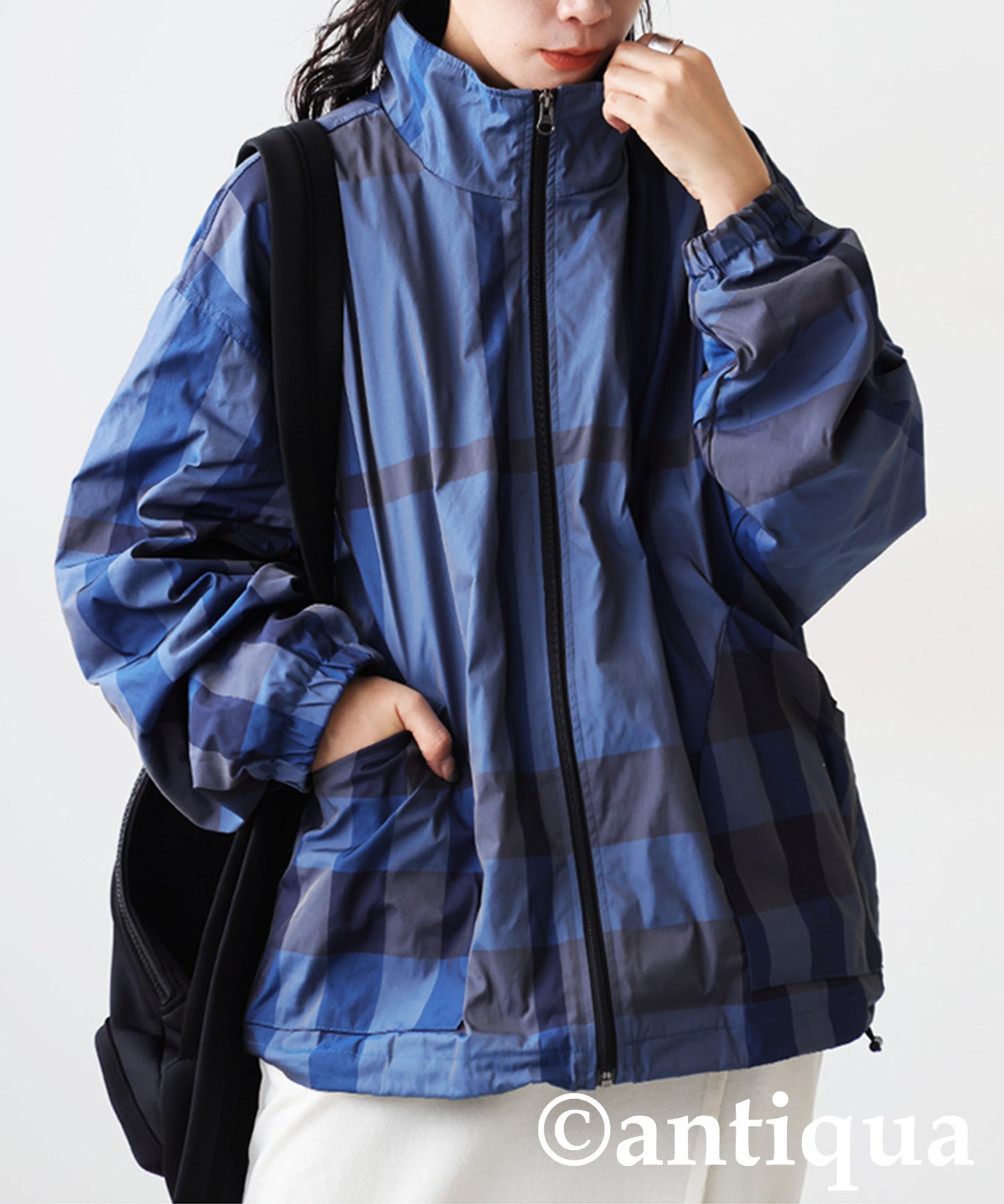 Checked buouson Ladies