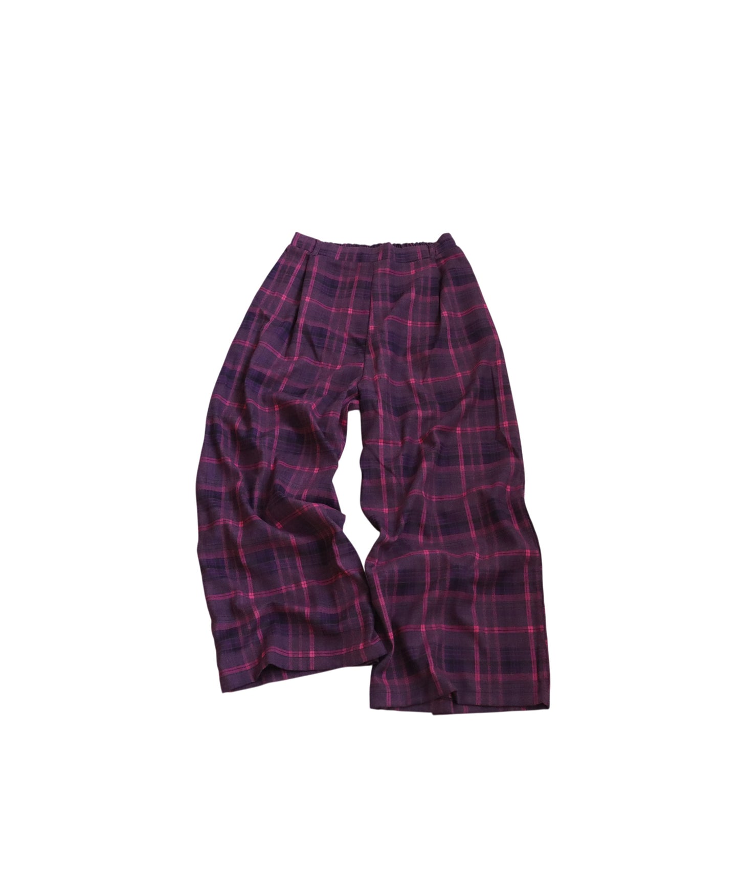 Checked Wide Pants Ladies