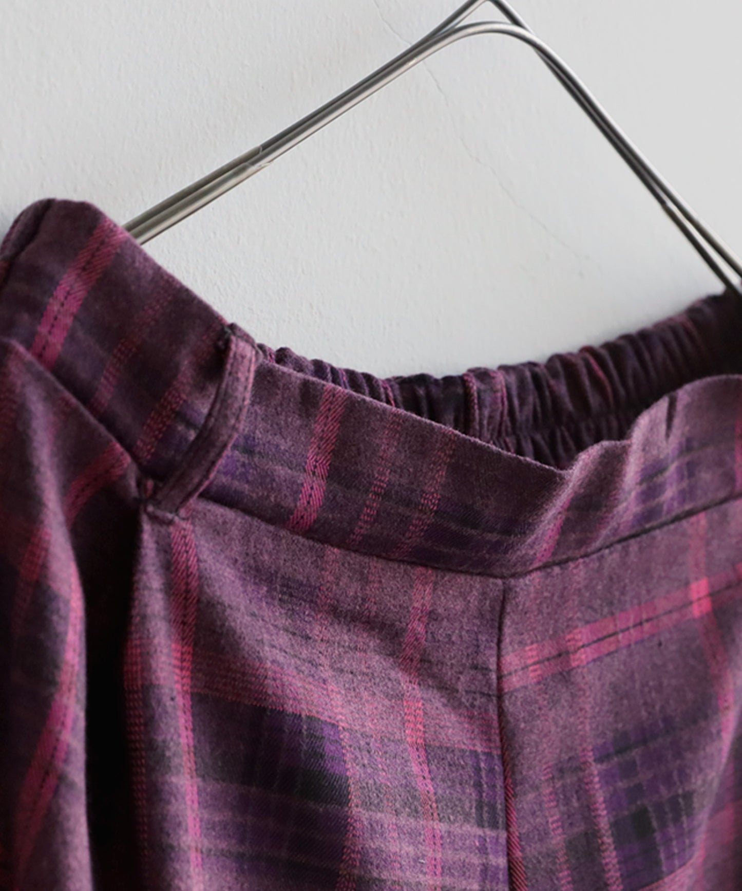 Checked Wide Pants Ladies