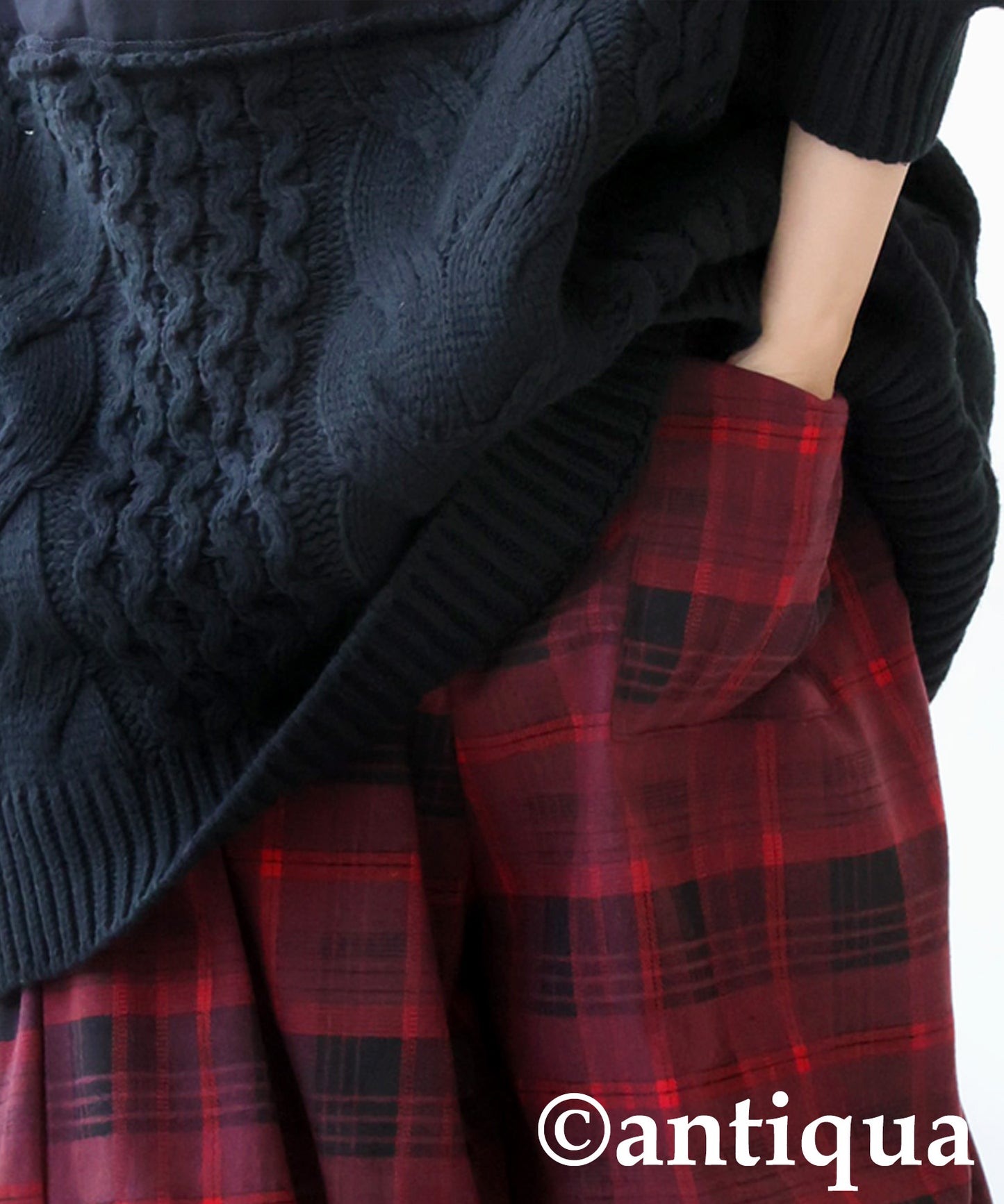 Checked Wide Pants Ladies