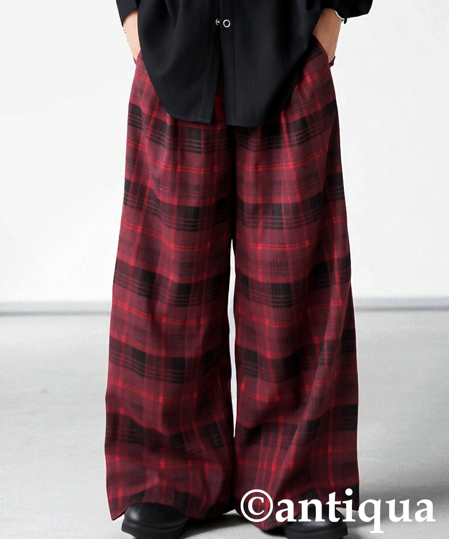 Checked Wide Pants Men's