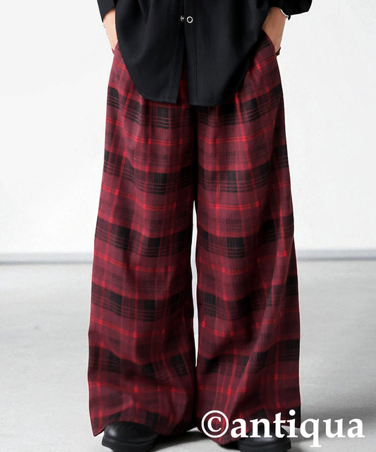 Checked Wide Pants Men's