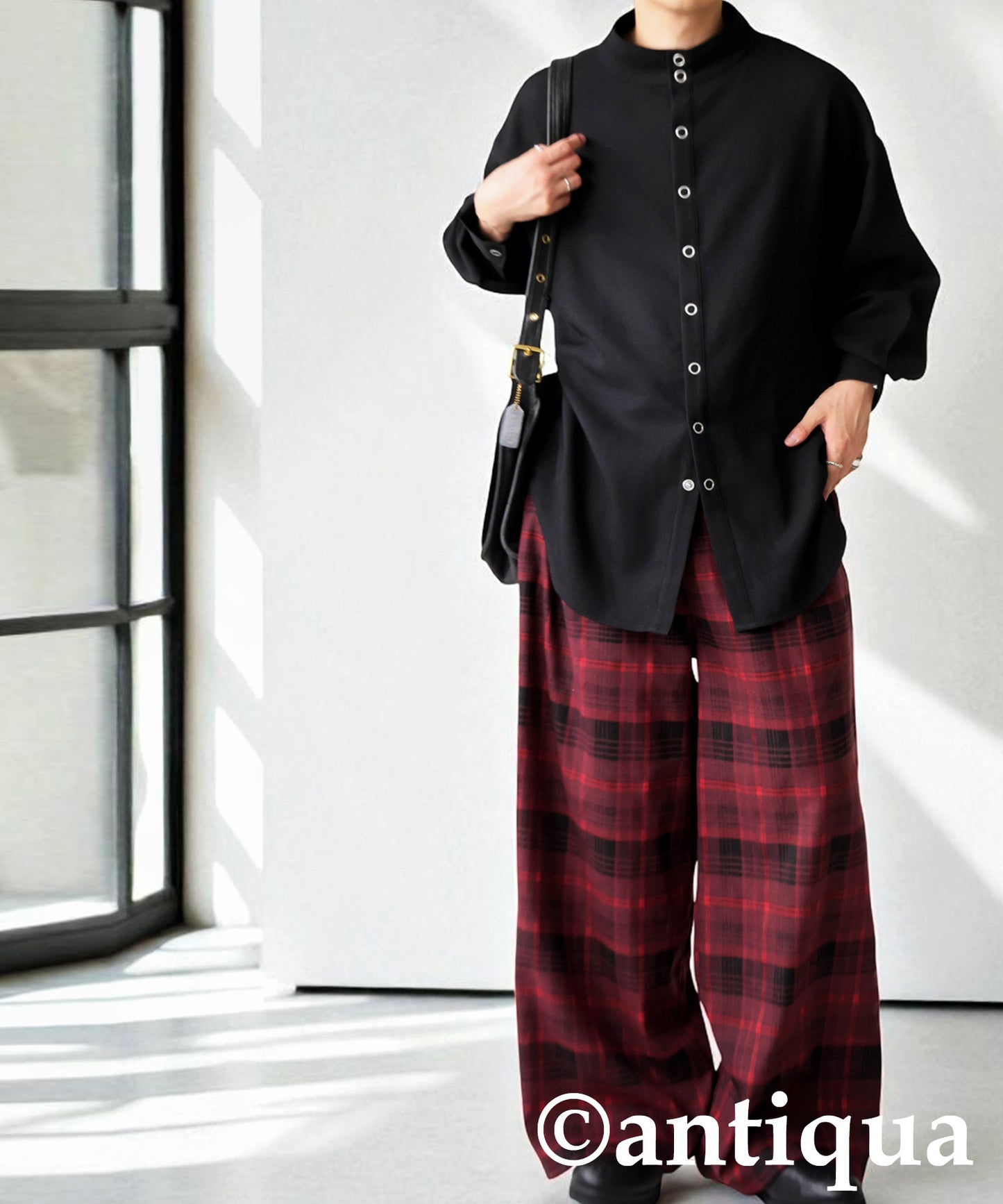Checked Wide Pants Men's