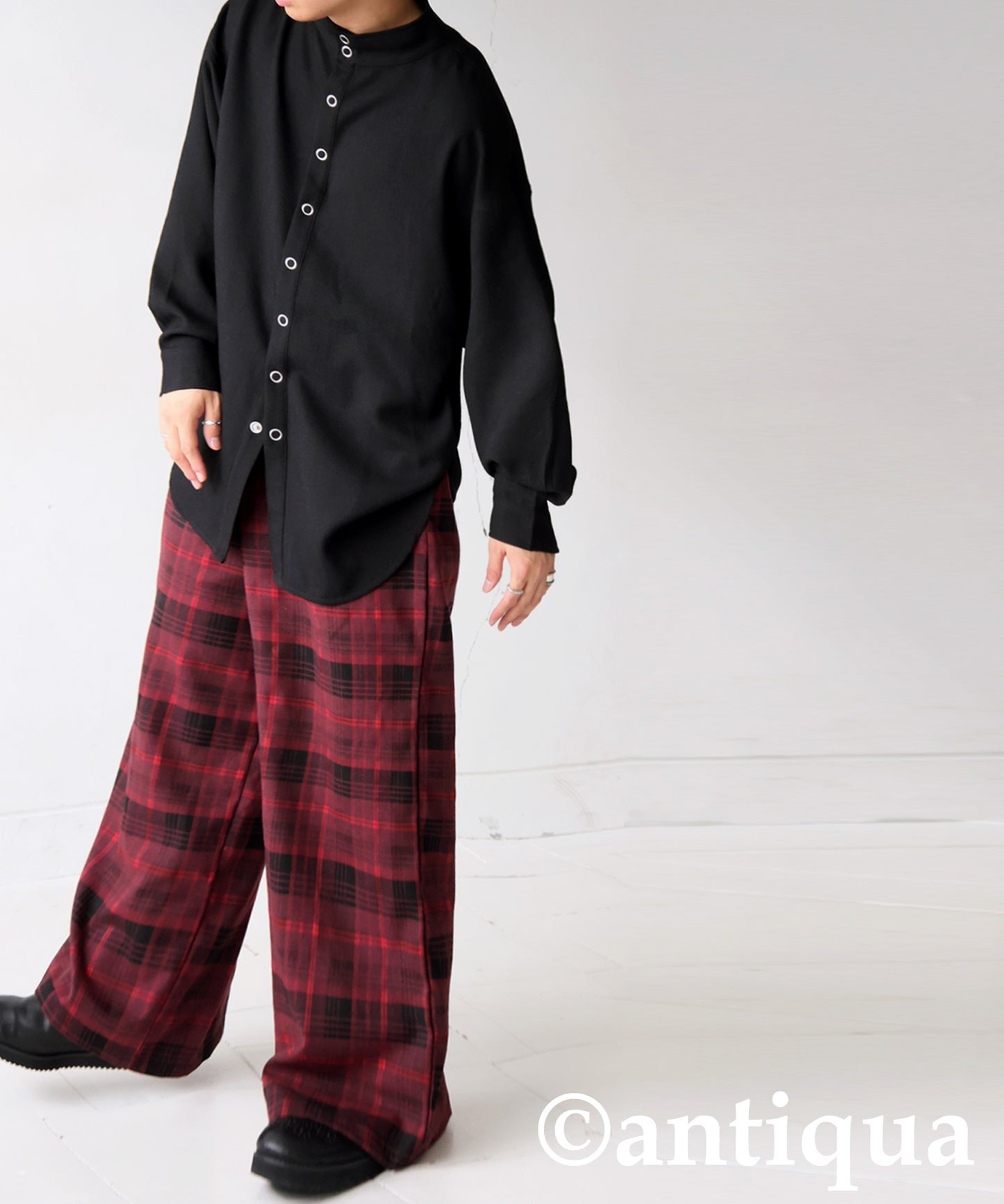 Checked Wide Pants Men's