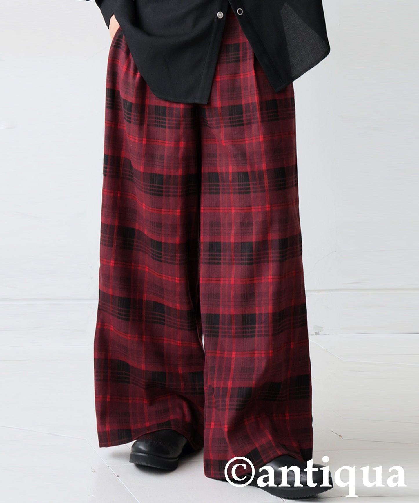 Checked Wide Pants Men's