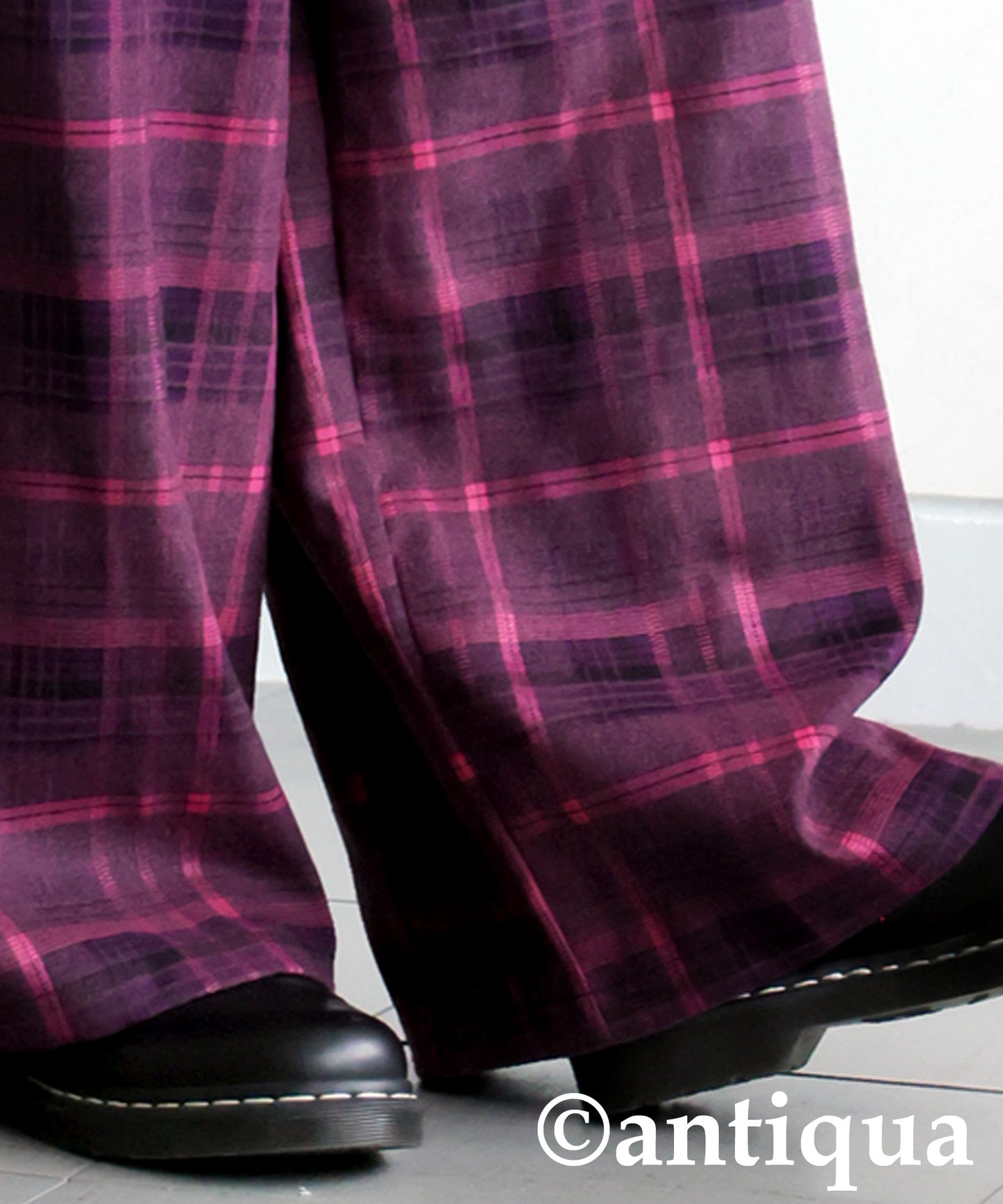 Checked Wide Pants Men's