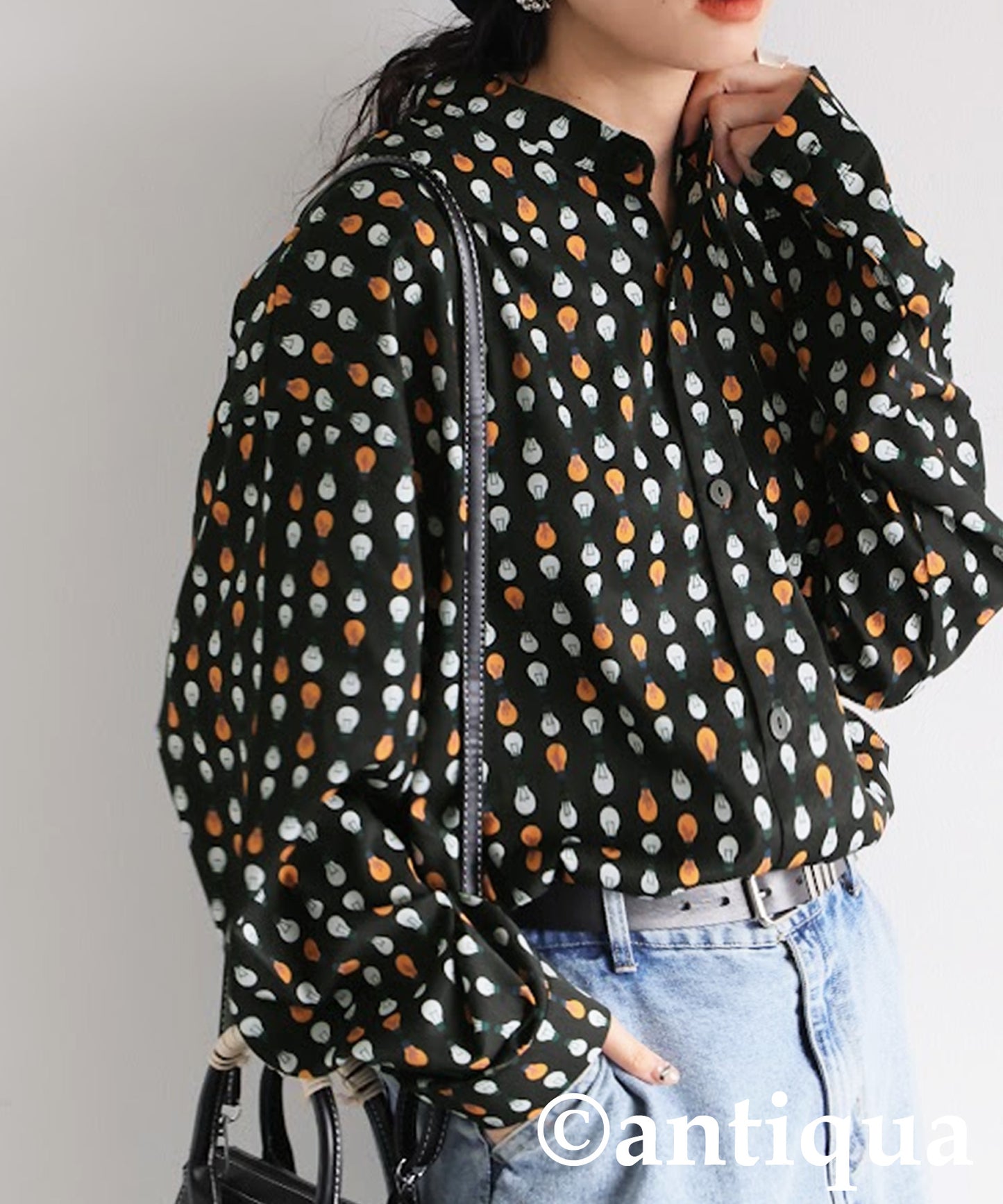 Ladies Light Bulb Print Shirt