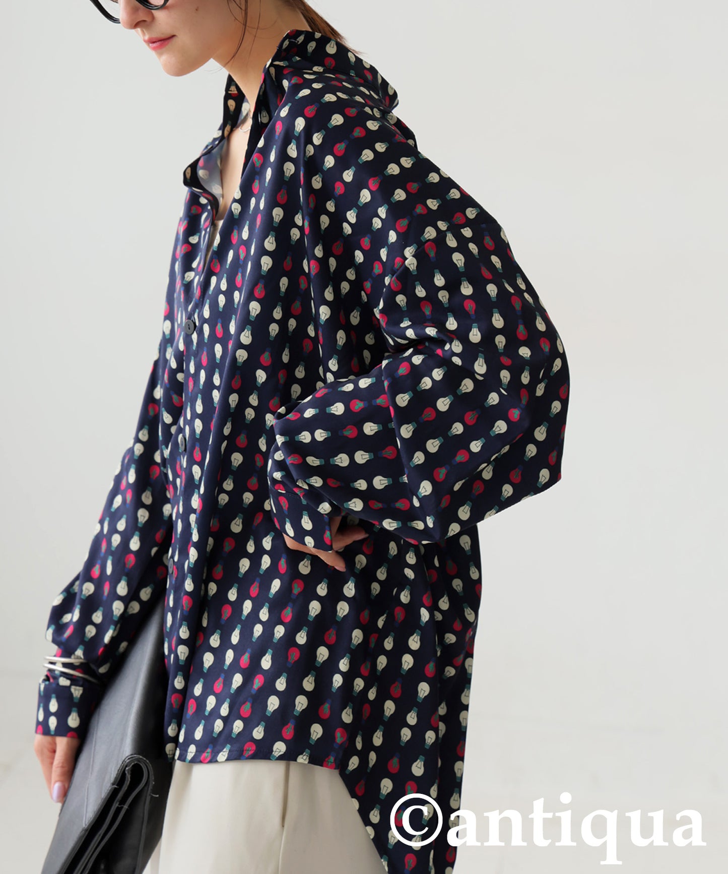 Ladies Light Bulb Print Shirt