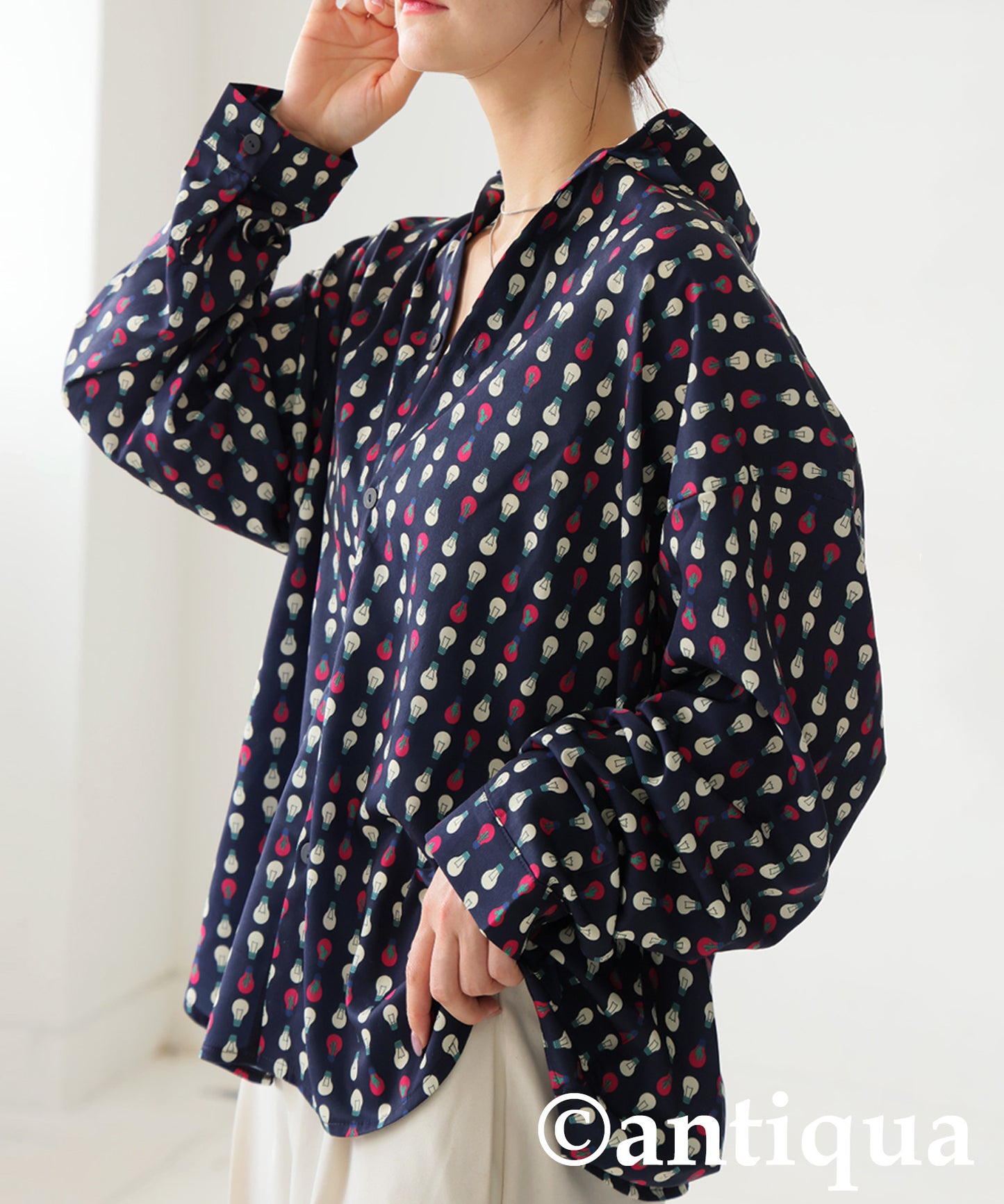 Ladies Light Bulb Print Shirt