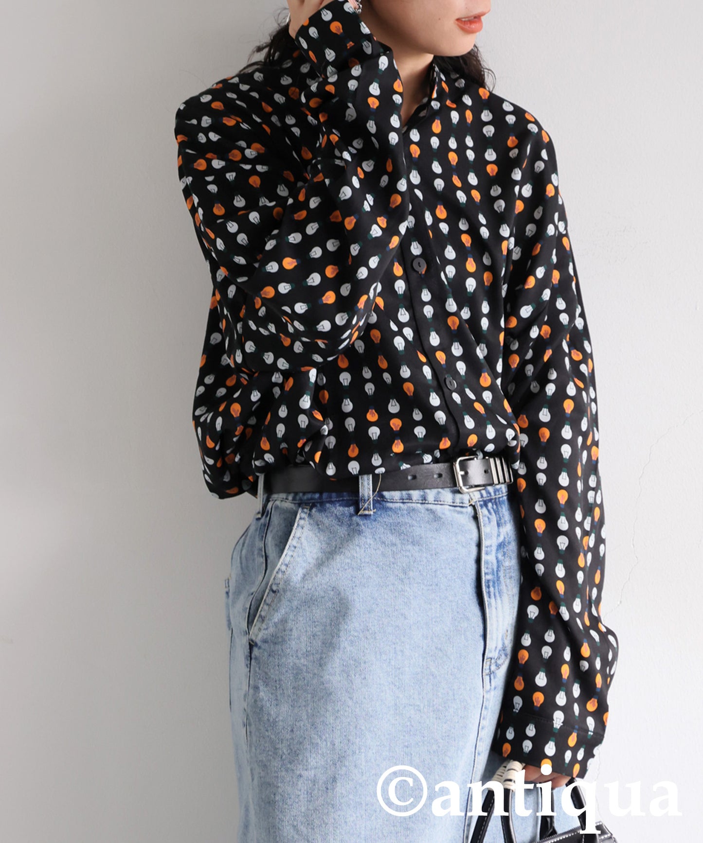 Ladies Light Bulb Print Shirt