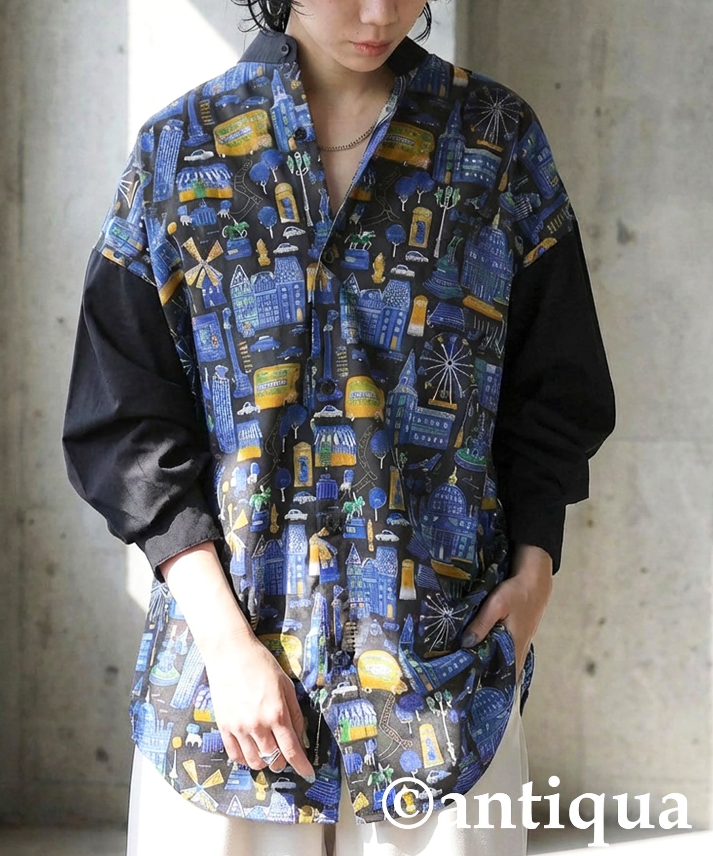 City Pattern Switch Shirt Ladies