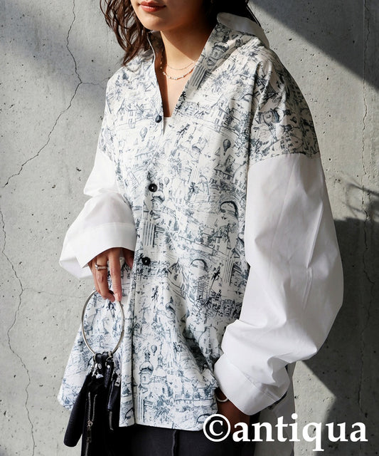 Art Print Shirt Ladies