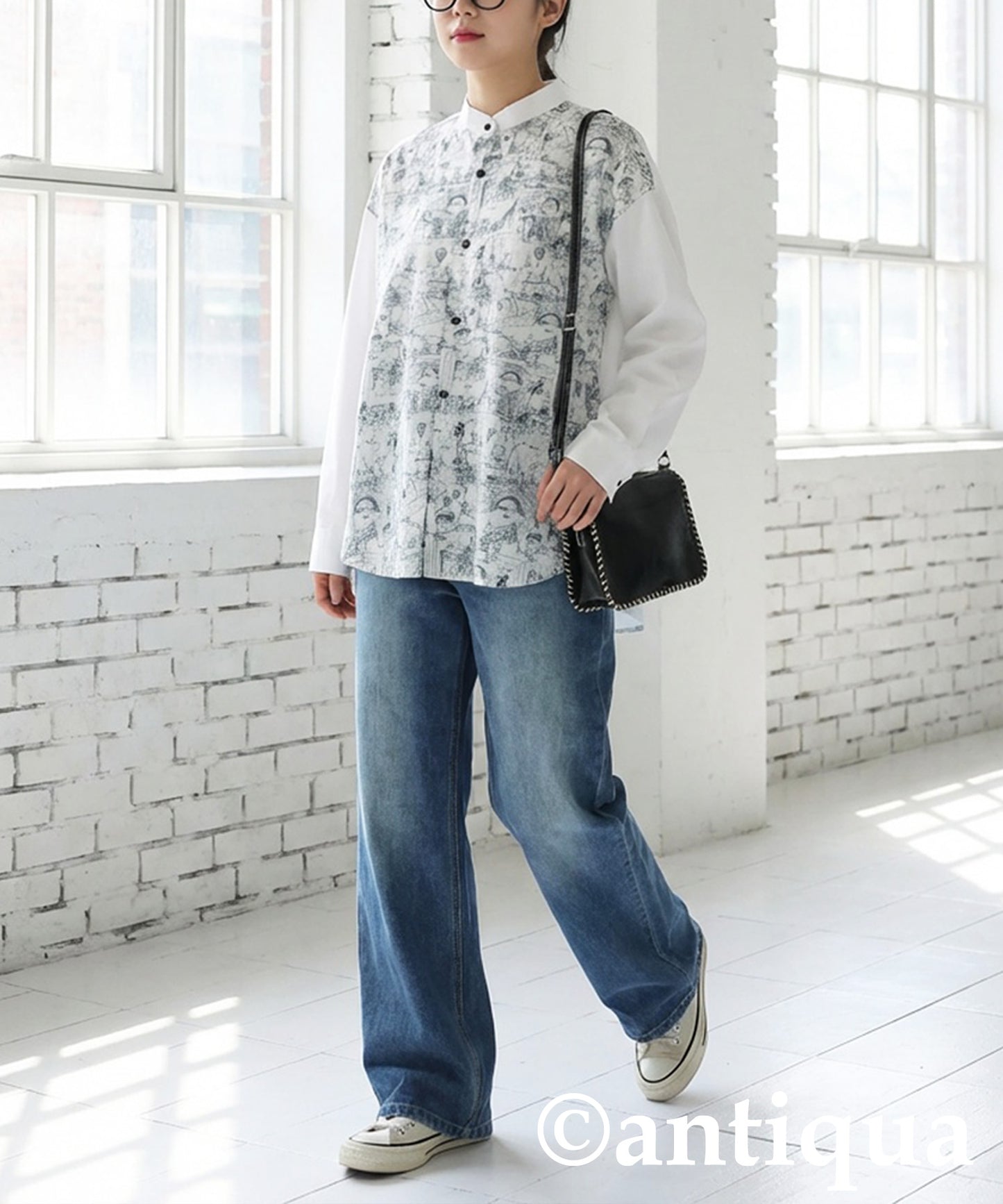 Art Print Shirt Ladies