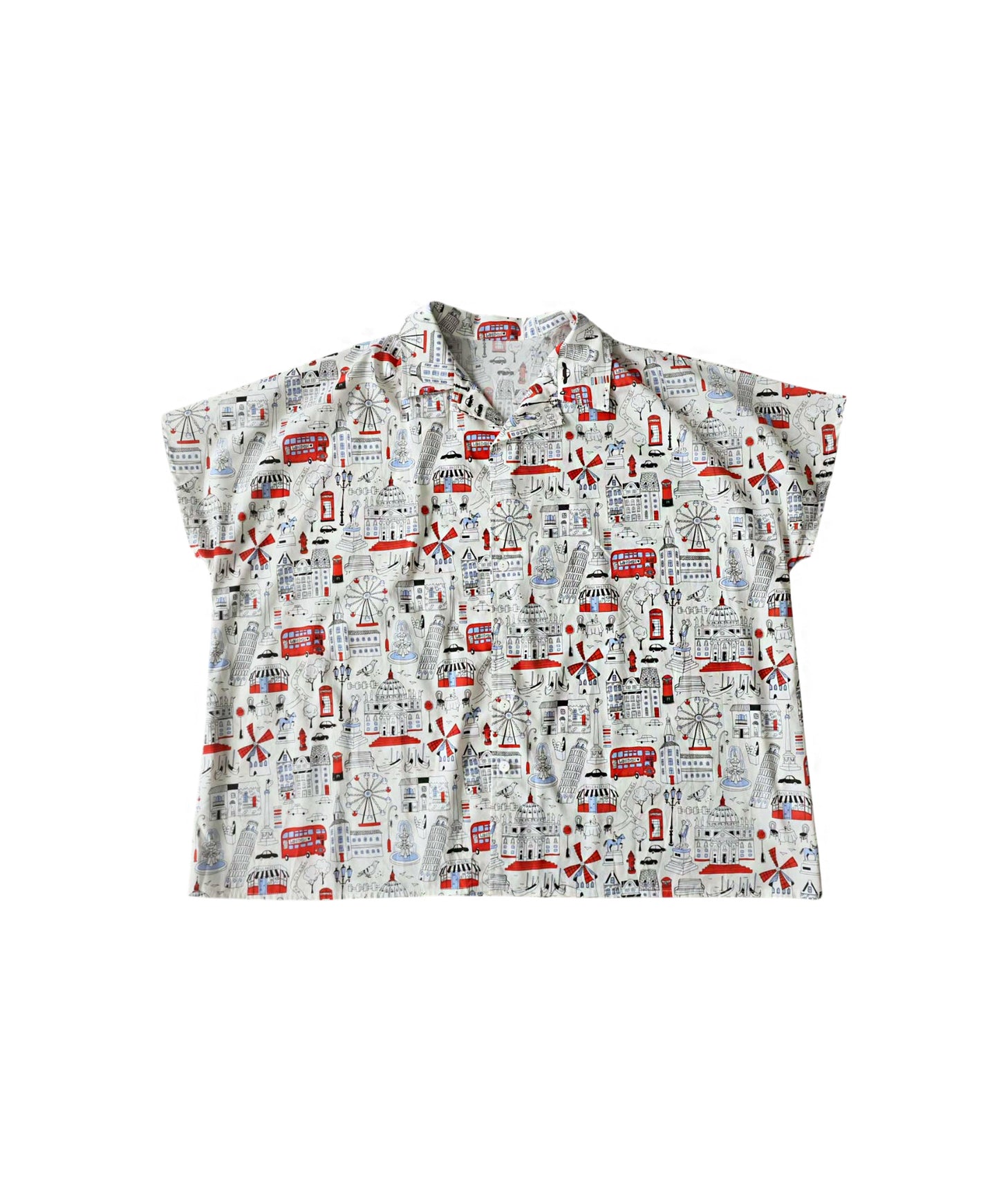 Cityscape Print Shirt Ladies