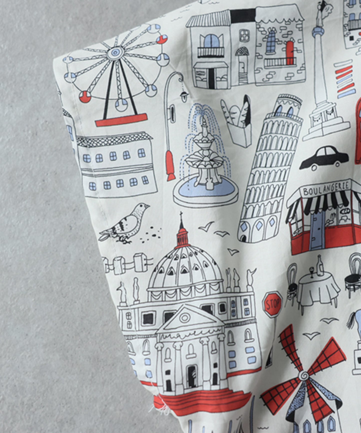 Cityscape Print Shirt Ladies