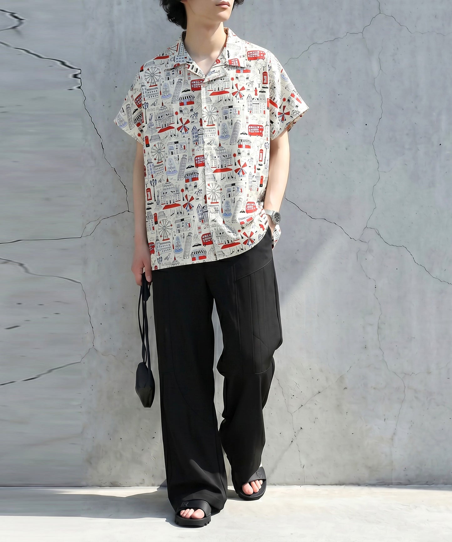 Cityscape Print Shirt Men’s