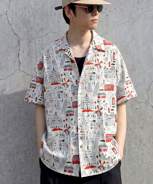 Cityscape Print Shirt Men’s