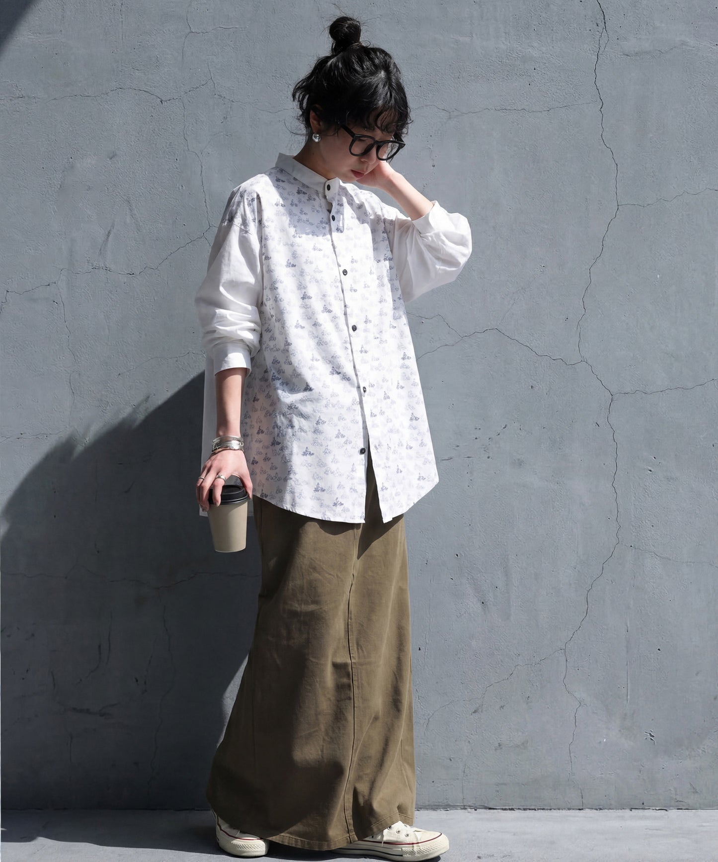 Bicycle Pattern Shirt Ladies