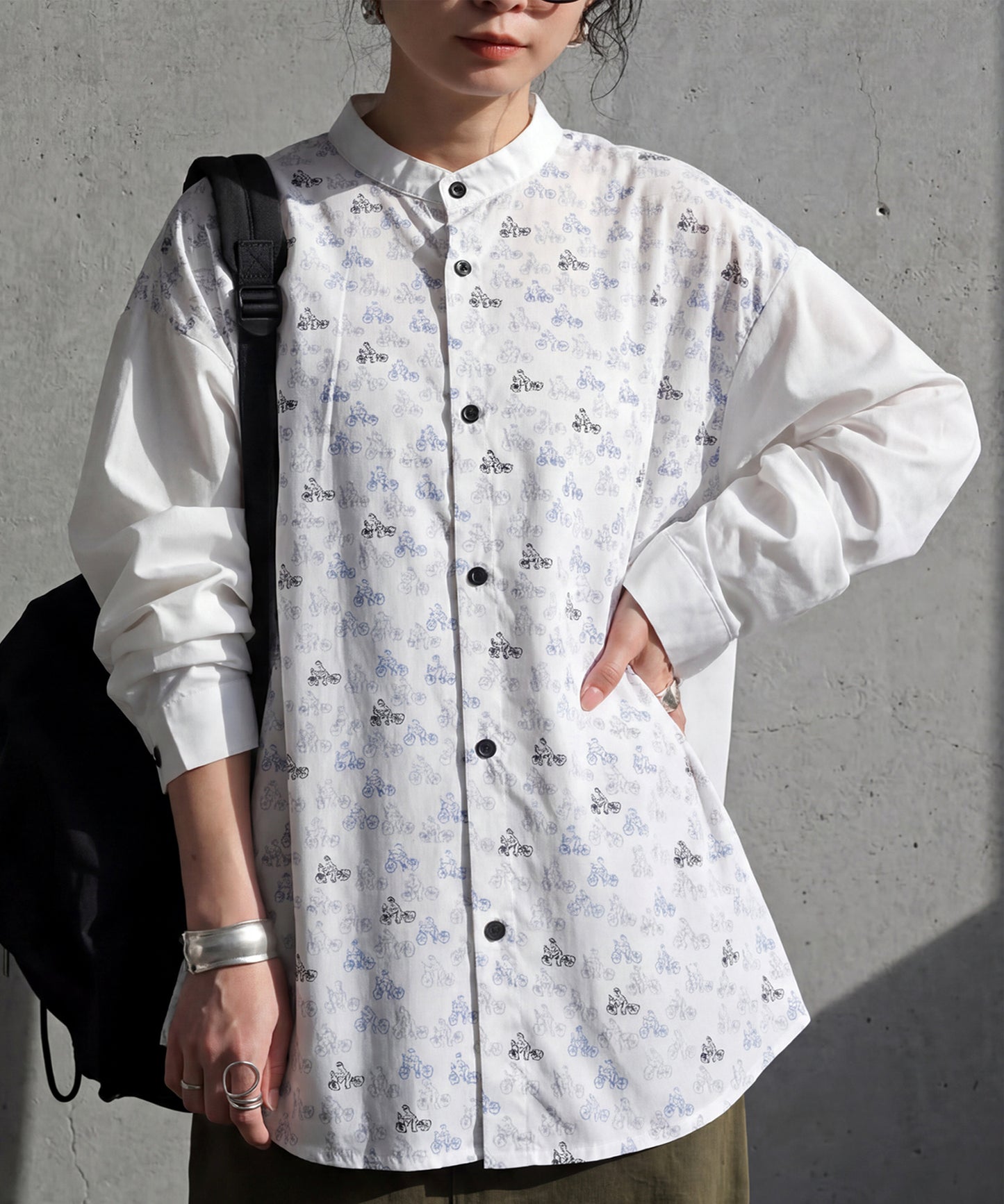 Bicycle Pattern Shirt Ladies