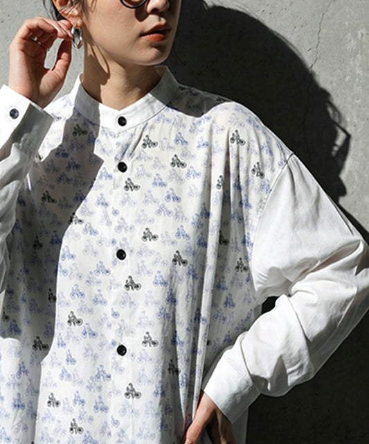 Bicycle Pattern Shirt Ladies