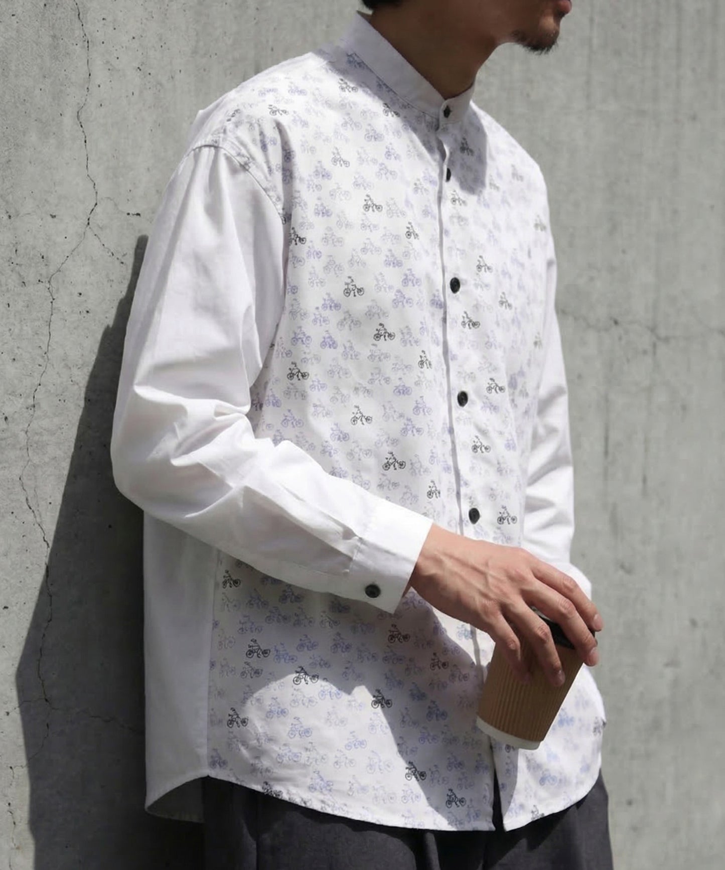 Bicycle Pattern Shirt Men’s