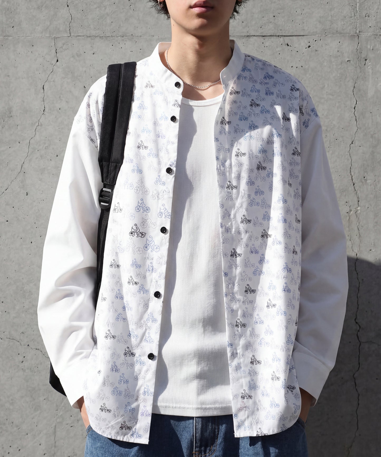 Bicycle Pattern Shirt Men’s