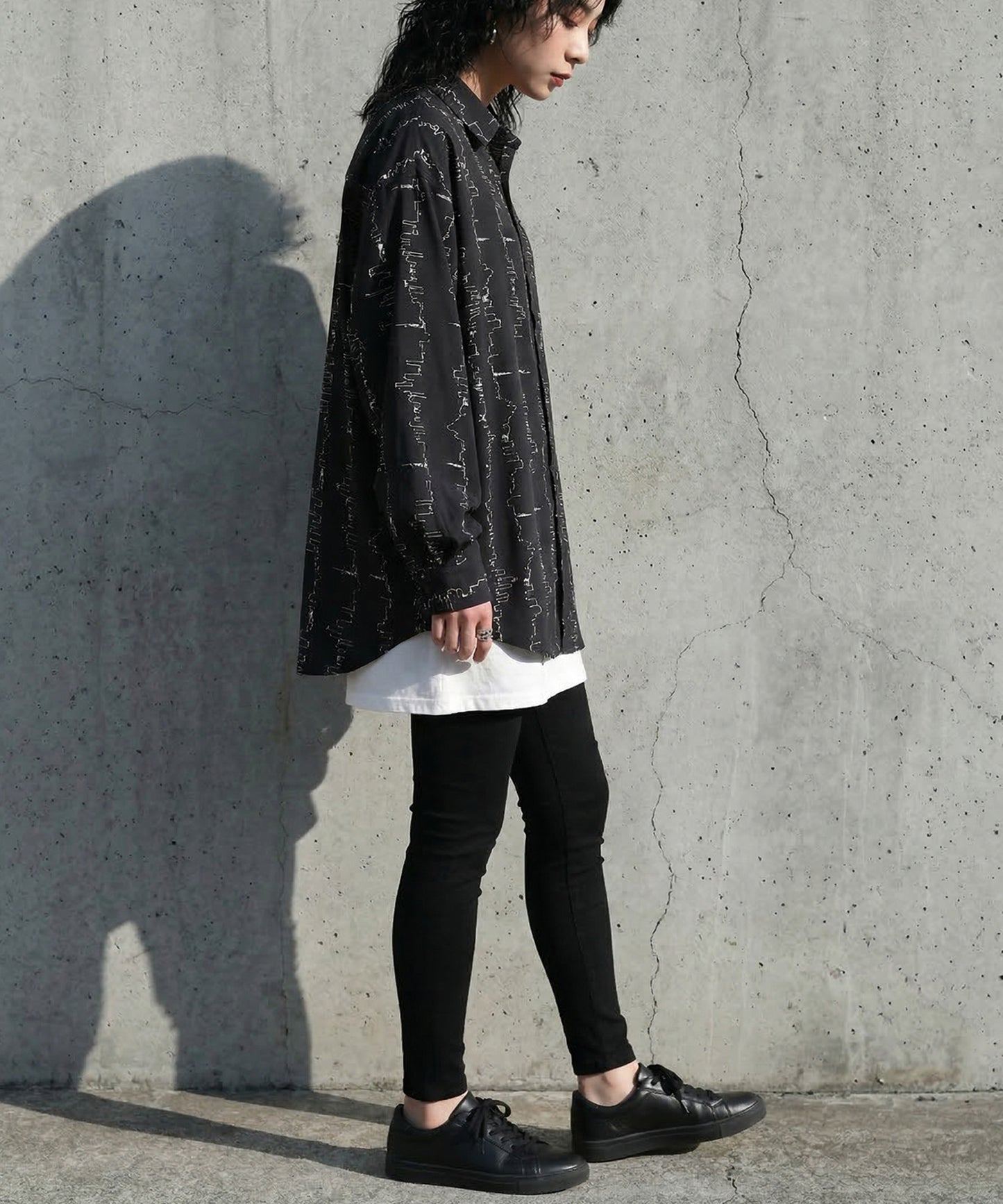 Pattern Long-Sleeved Shirt Ladies