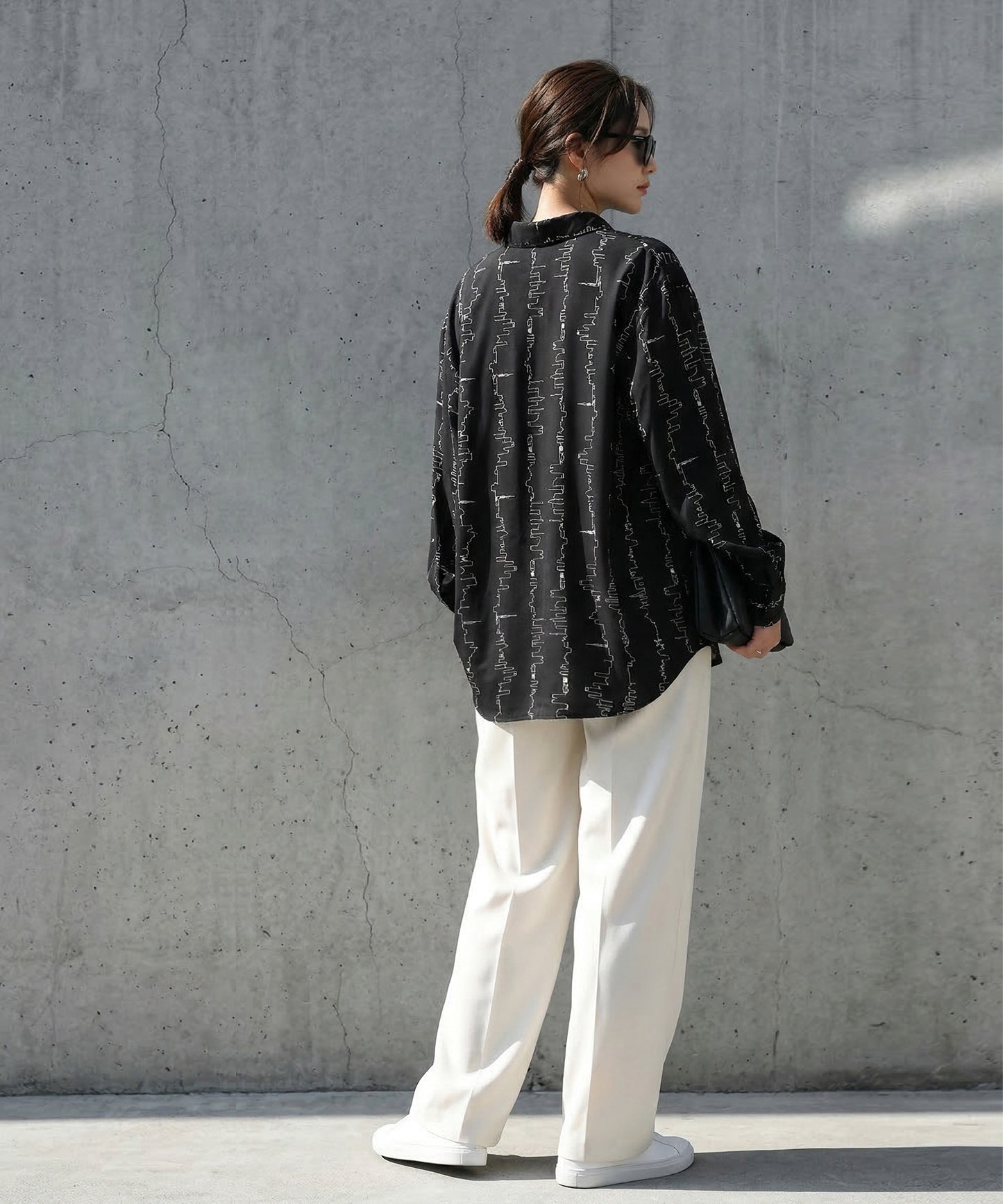 Pattern Long-Sleeved Shirt Ladies