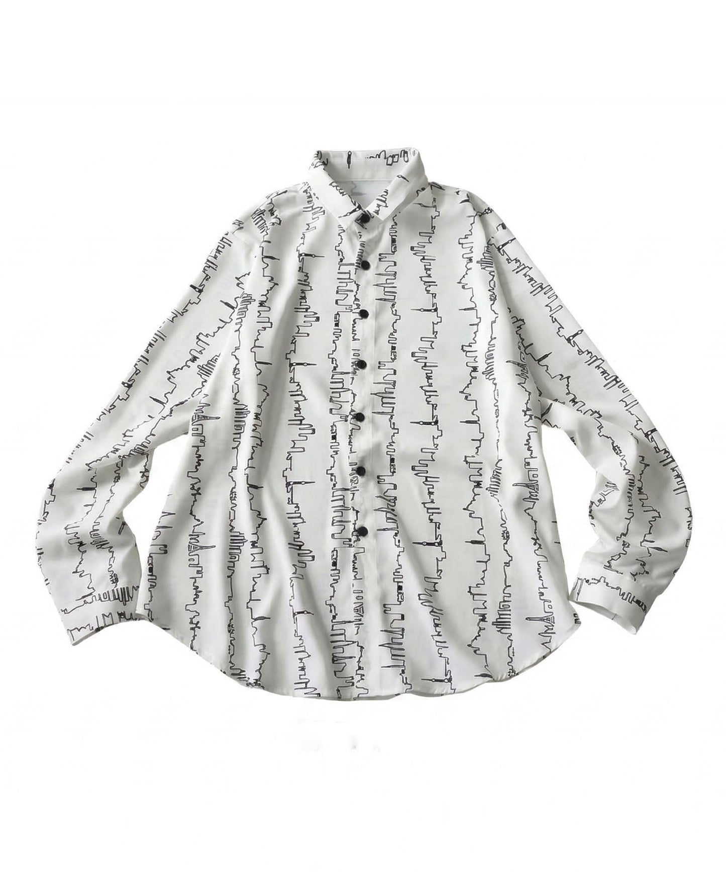 Pattern Long-Sleeved Shirt Ladies