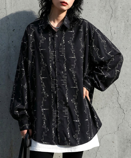 Pattern Long-Sleeved Shirt Ladies