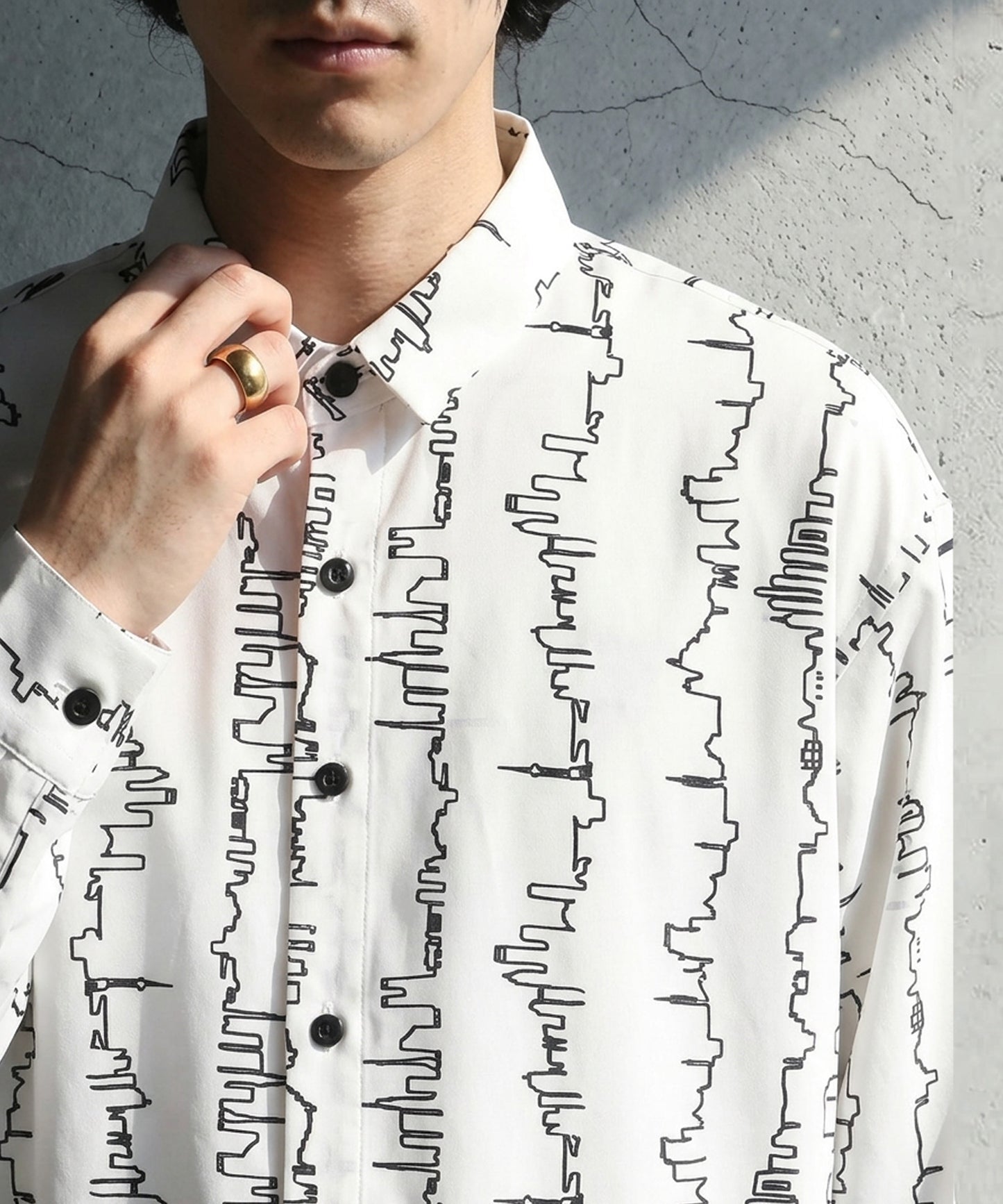 Pattern Long-Sleeved Shirt Men’s