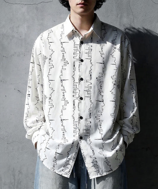 Pattern Long-Sleeved Shirt Men’s
