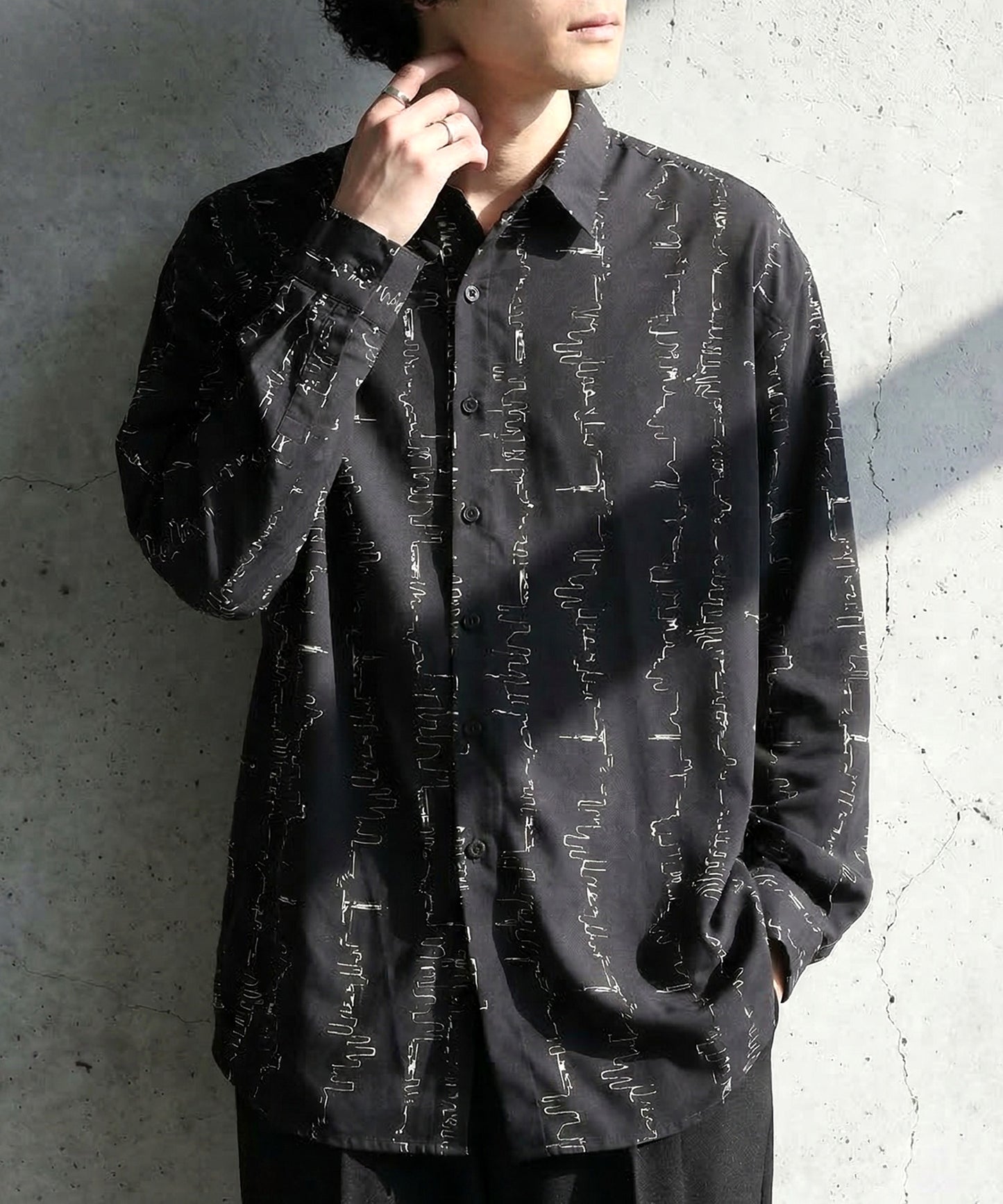 Pattern Long-Sleeved Shirt Men’s