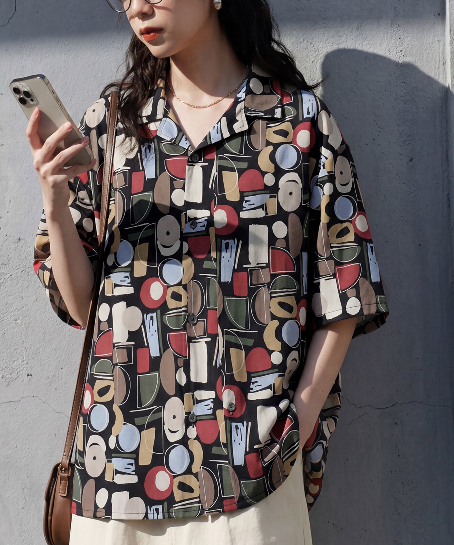 Geometric Pattern Shirt Ladies