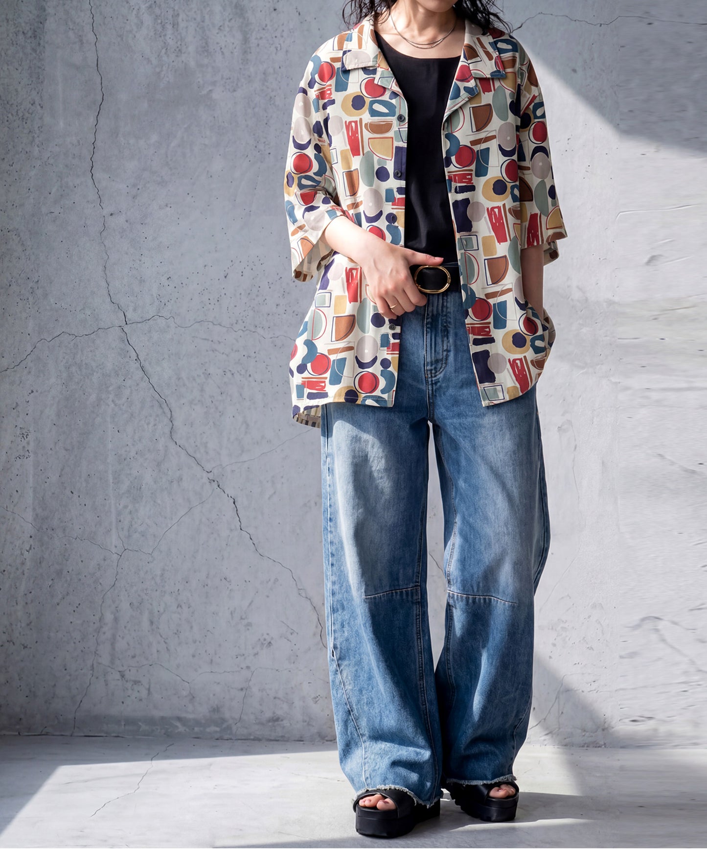 Geometric Pattern Shirt Ladies