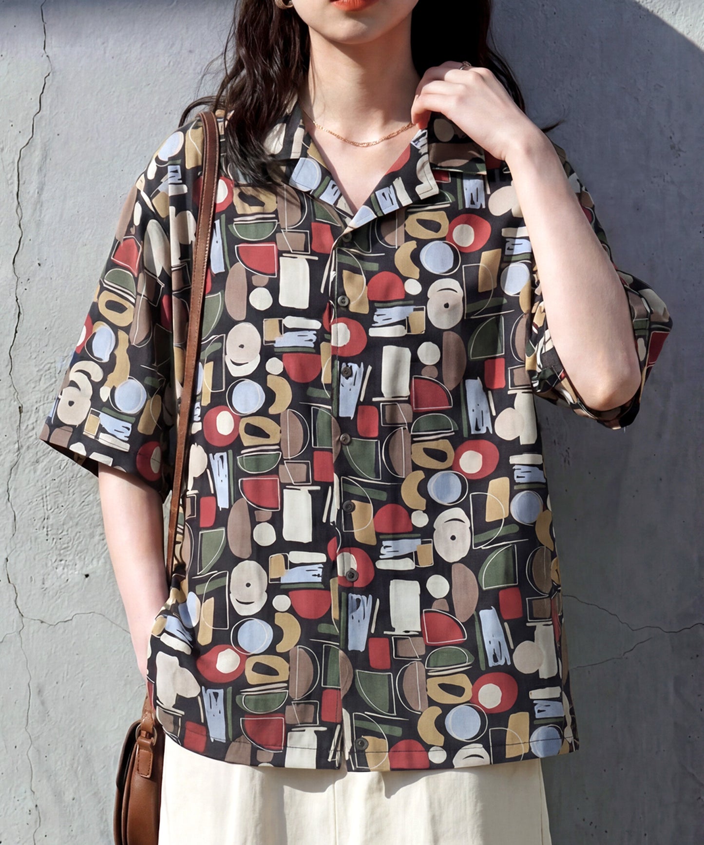 Geometric Pattern Shirt Ladies