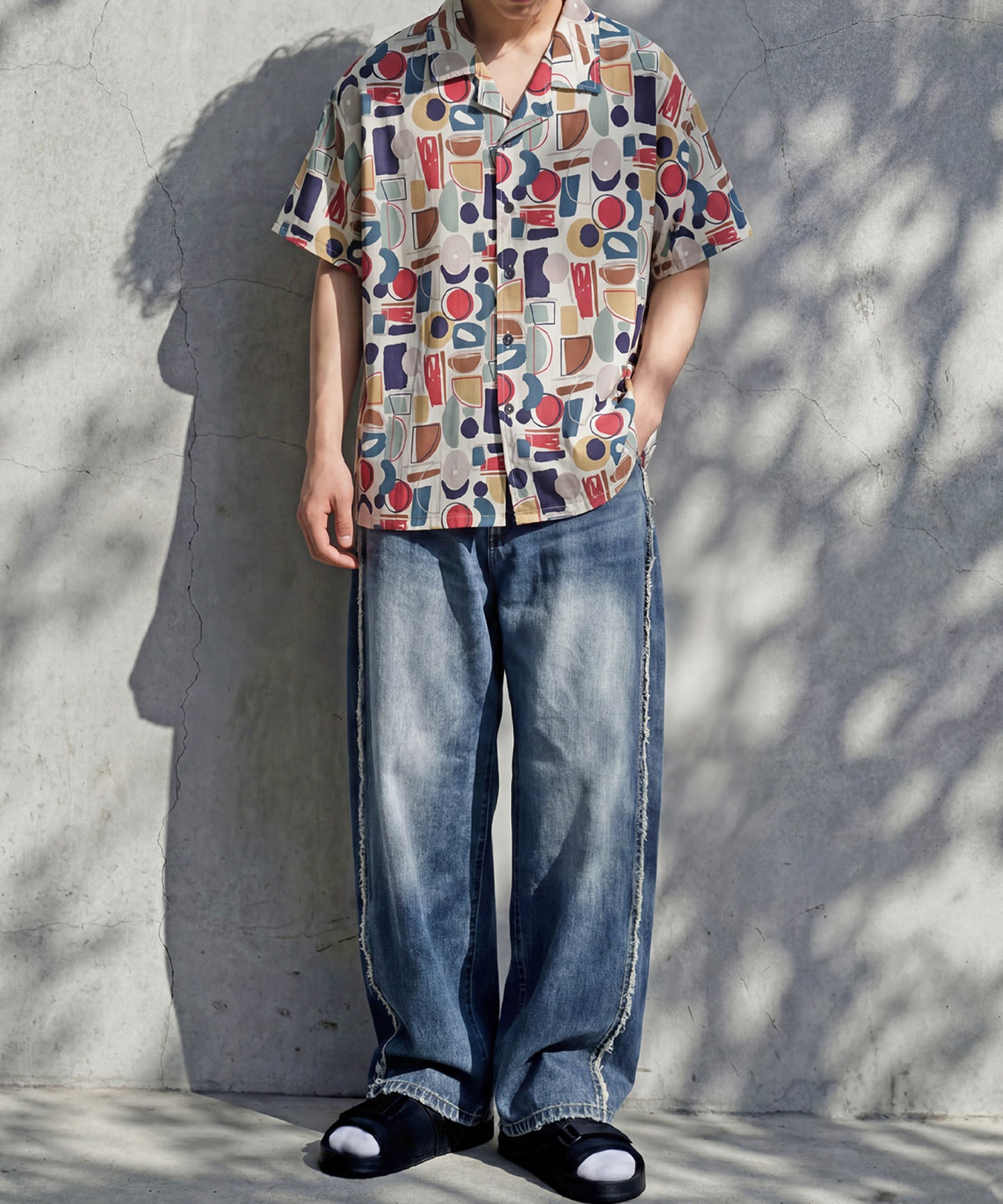 Geometric Pattern Shirt Men’s