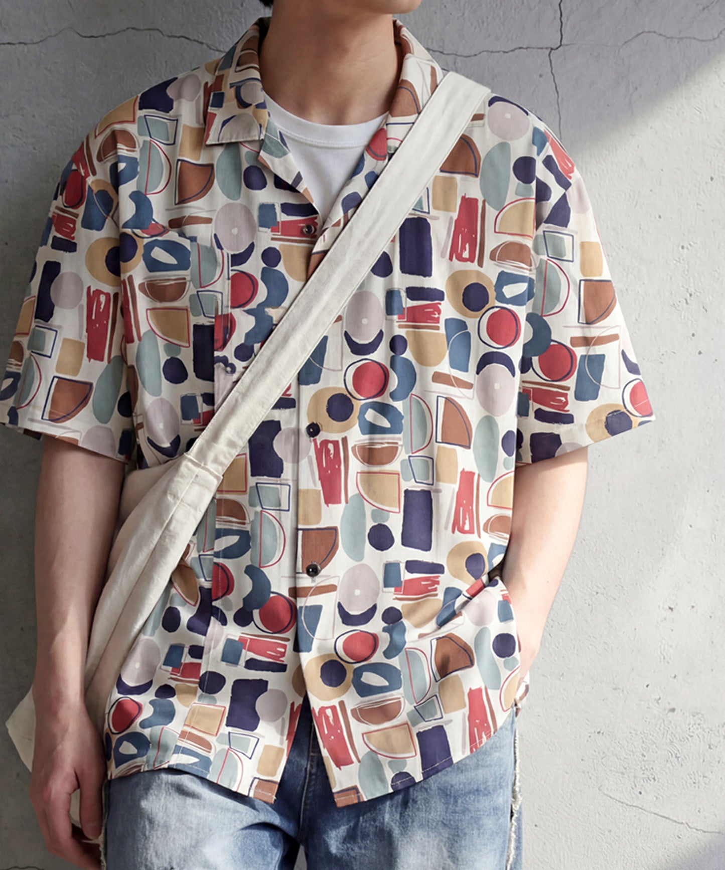 Geometric Pattern Shirt Men’s