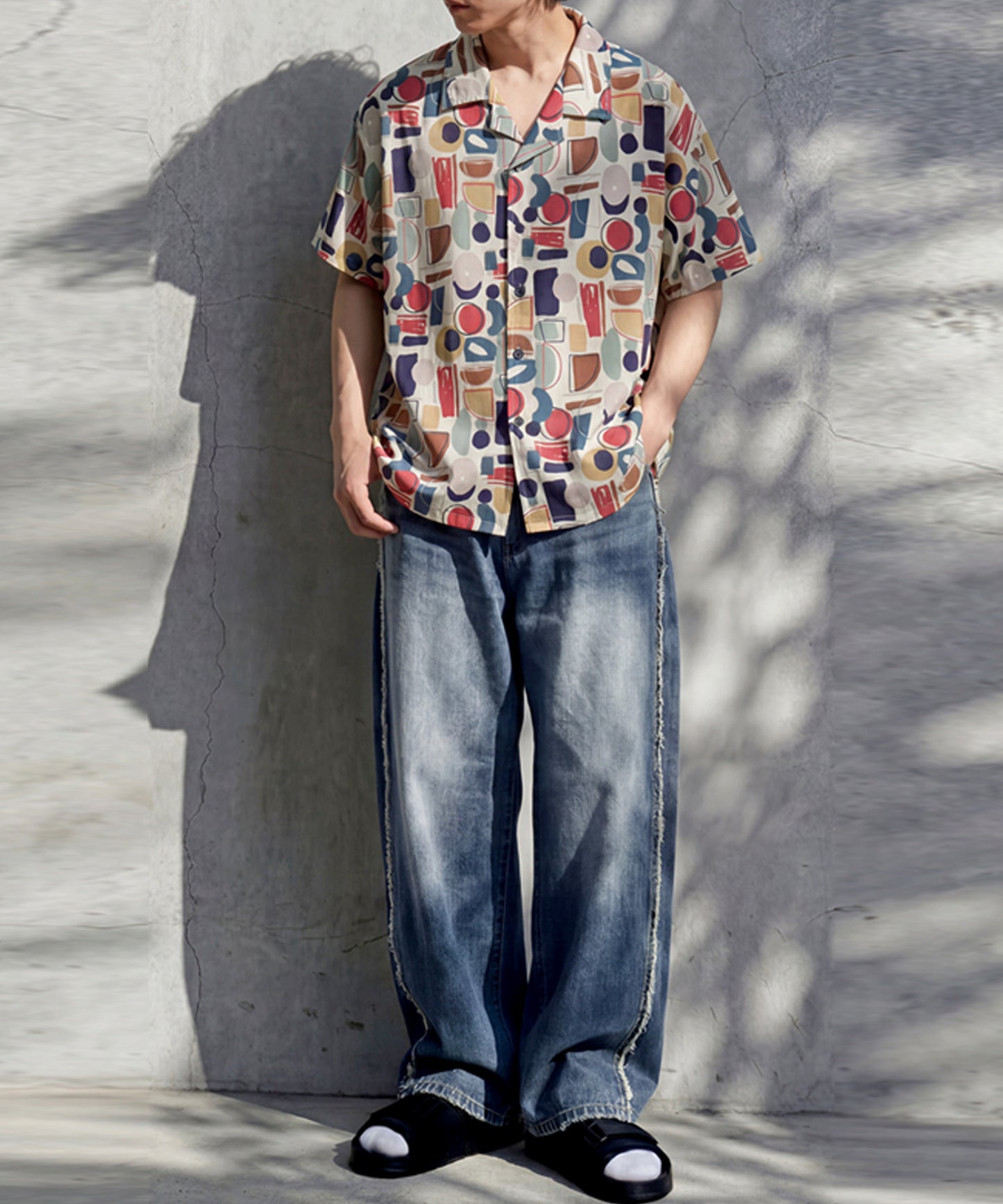 Geometric Pattern Shirt Men’s
