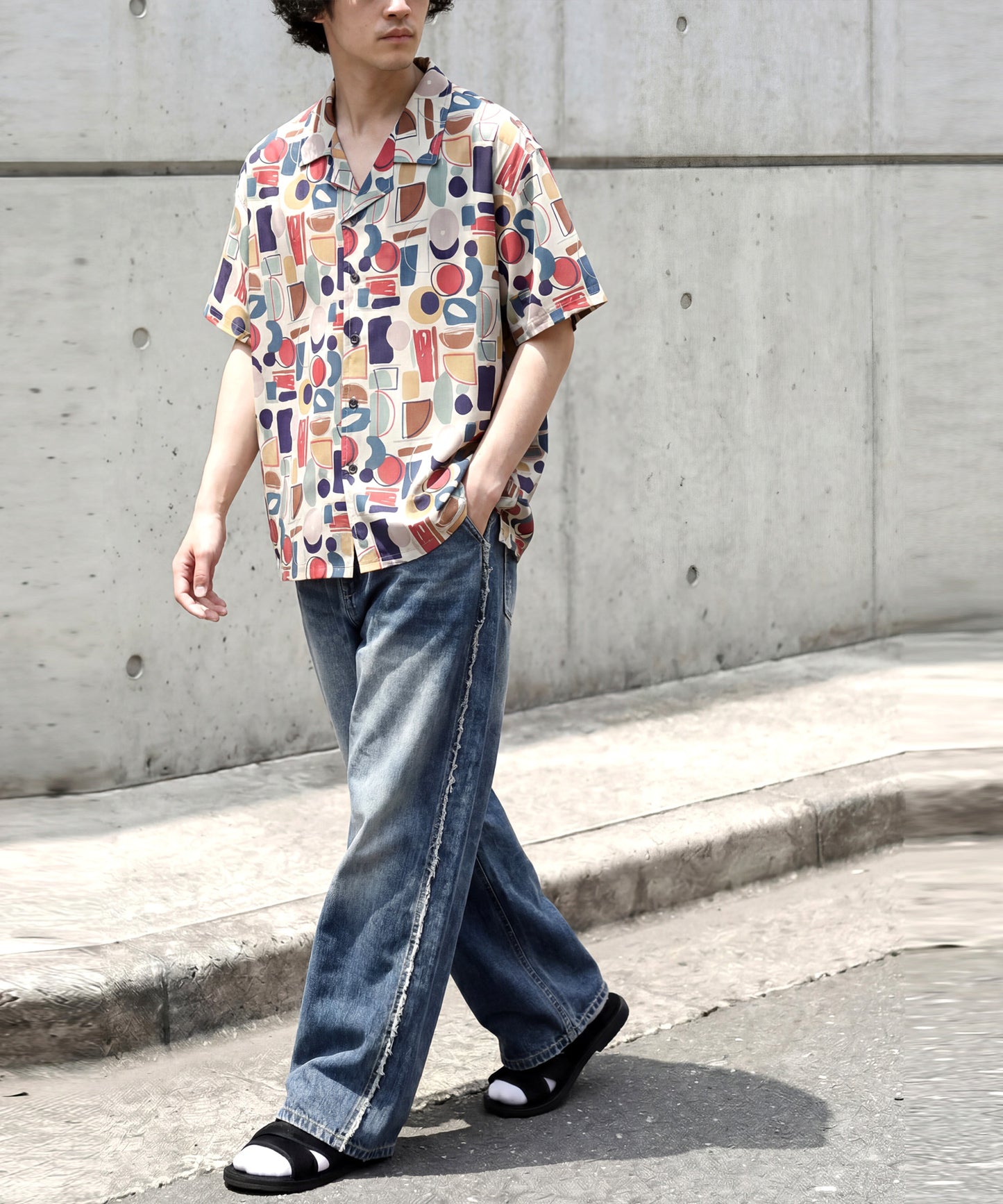 Geometric Pattern Shirt Men’s